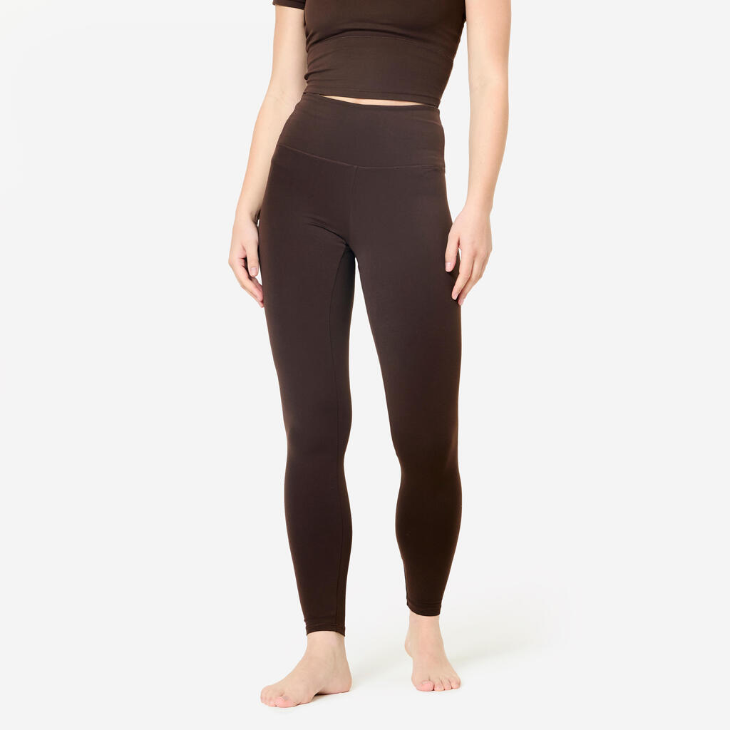 Yoga and Pilates Soft Stretch Leggings Breathe - Brown