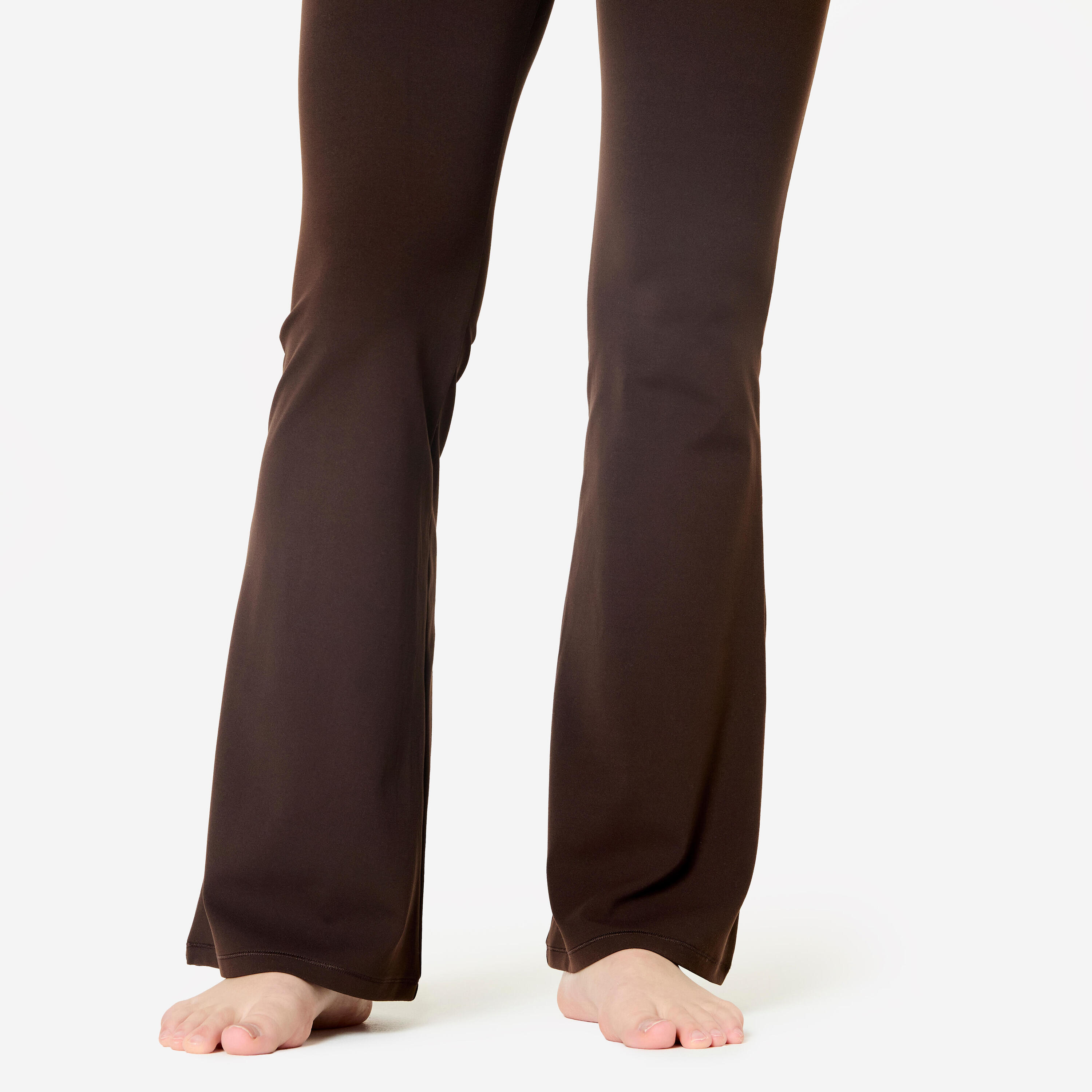 Legging flare de yoga et Pilates extensible et doux, Breathe marron 3/9