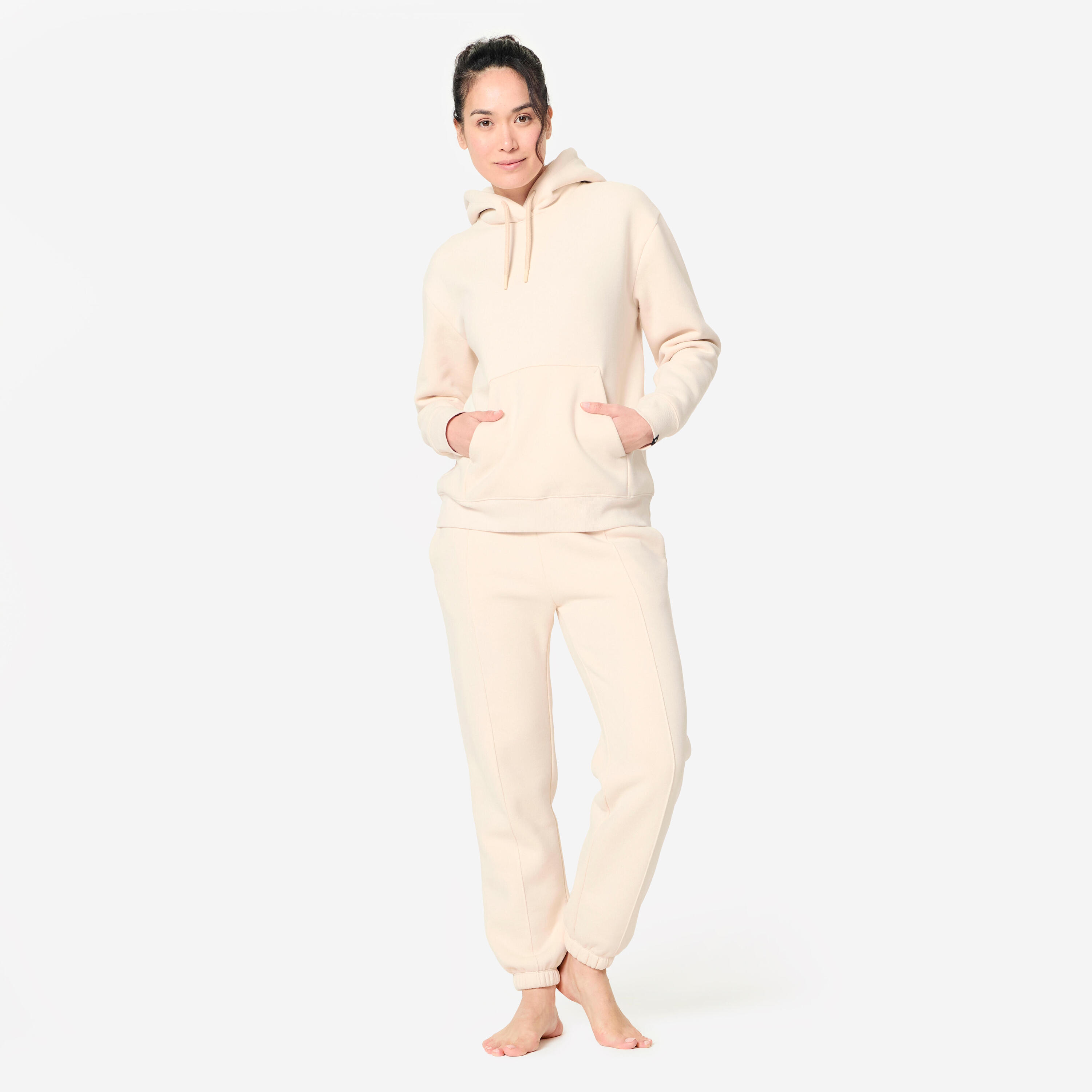 Chandail à capuchon en coton ouaté chaud femme 2/8