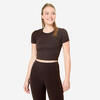 T-shirt Yoga e Pilates Extensível e Suave Breathe Castanho