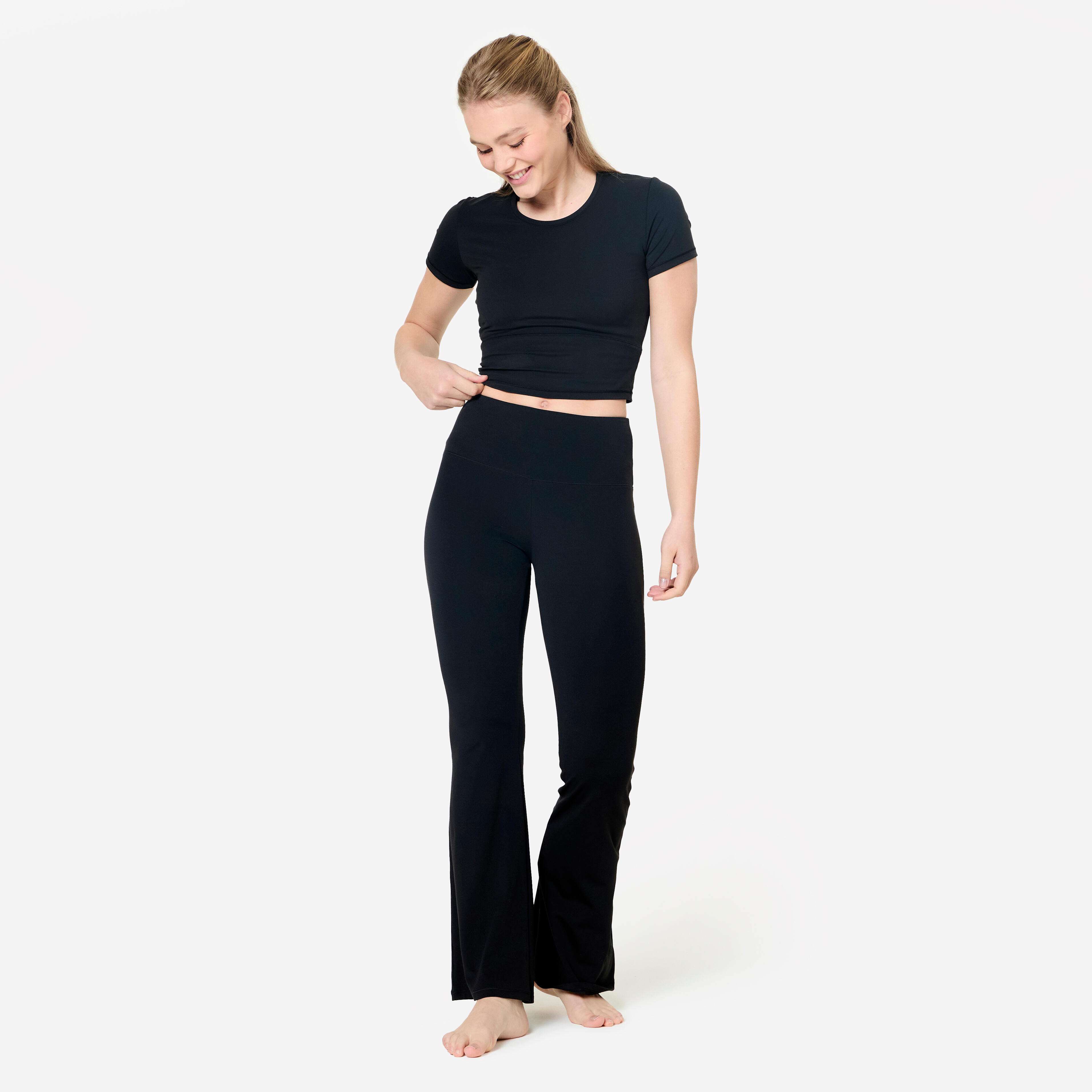 Yoga and Pilates Soft and Stretch T-Shirt, Breathe - DOMYOS