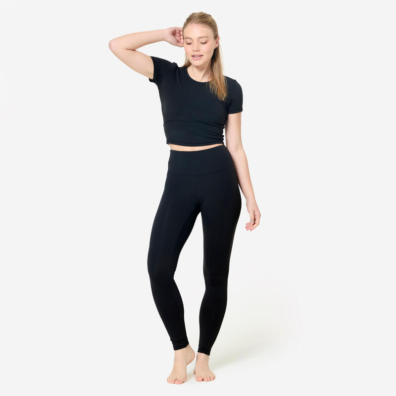Colanți pentru yoga și pilates negru Damă