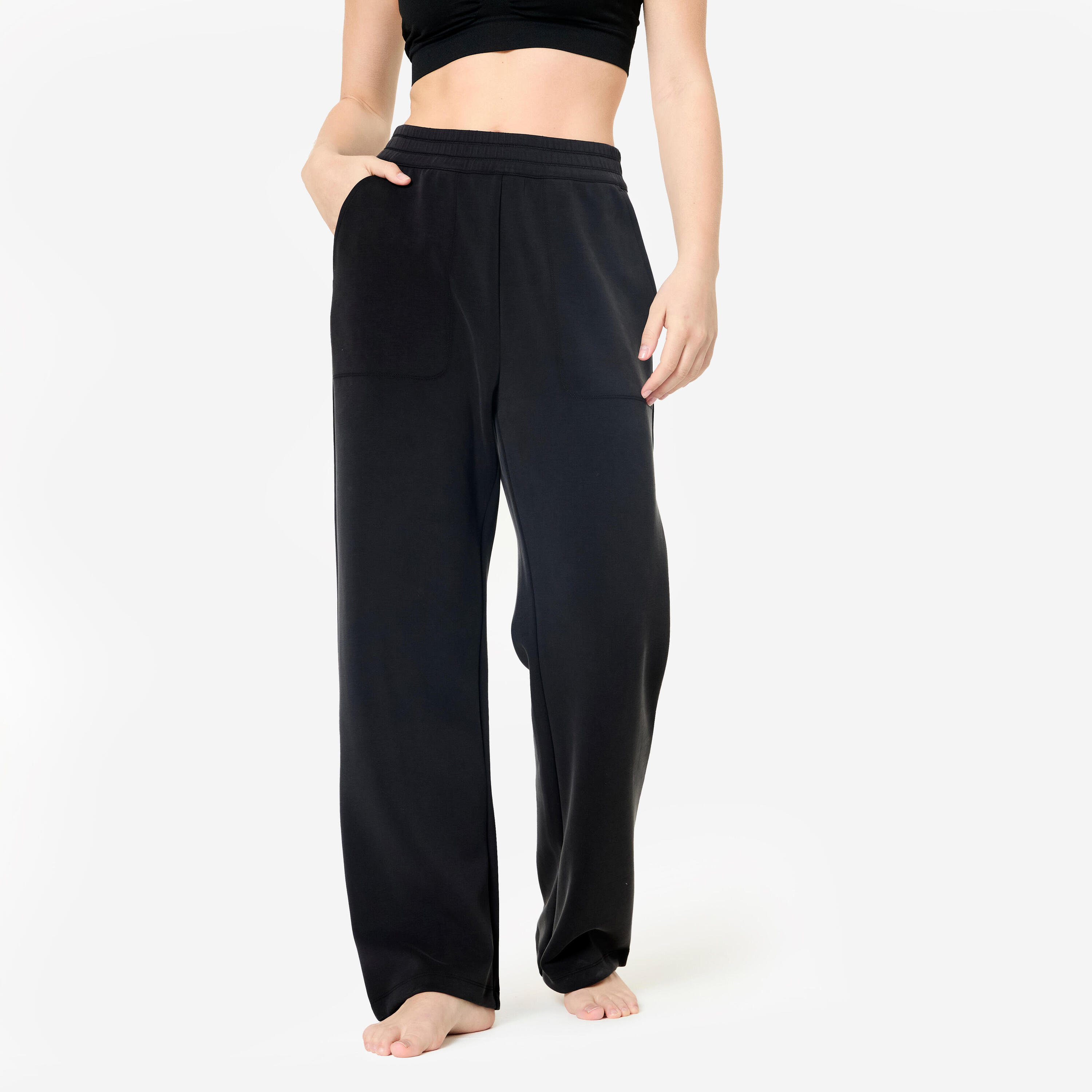 STAREVER Pantaloni tuta donna danza 500 modal con tasche neri