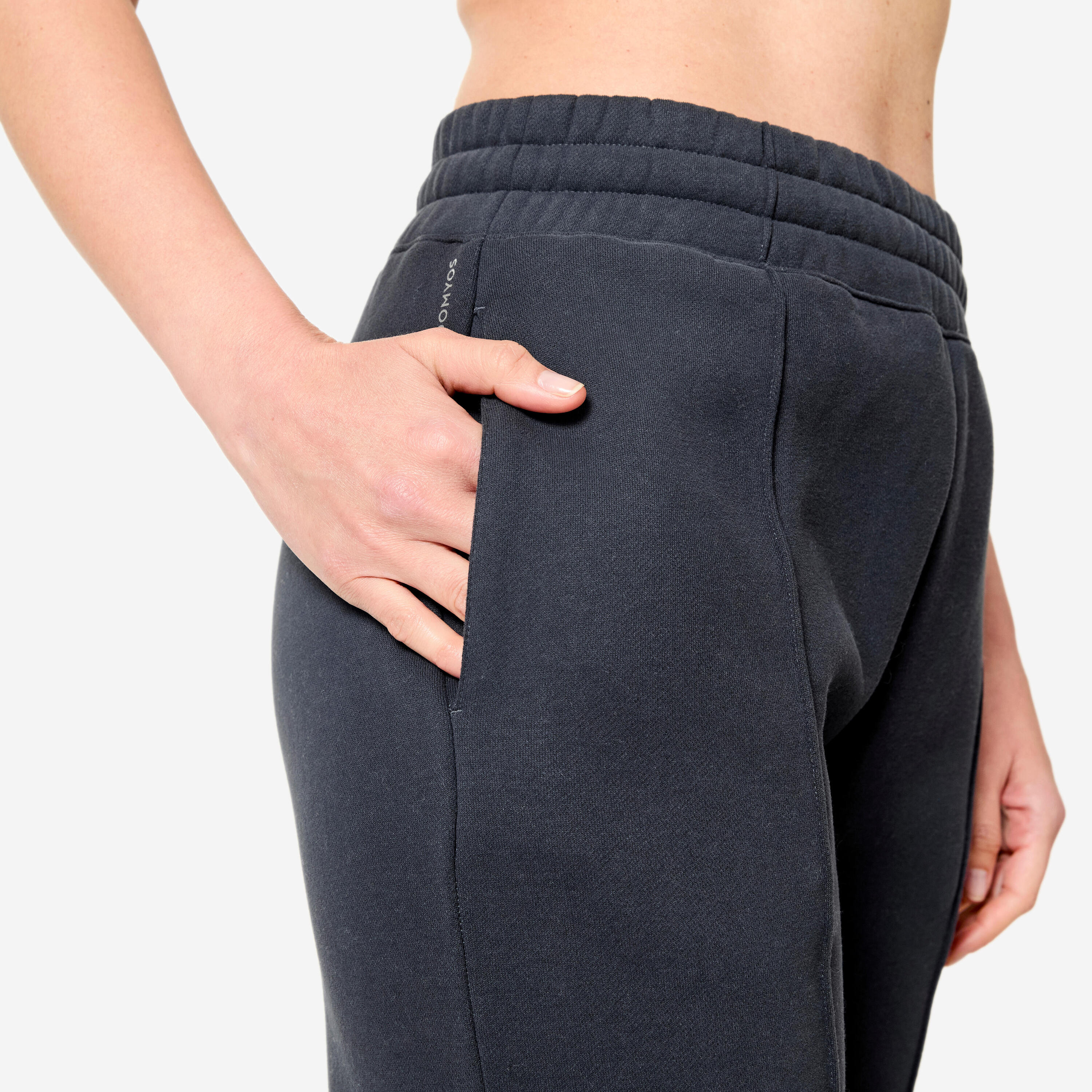 Pantalon Chaud en Polaire de Fitness pour Femme - Gris Graphite 5/8