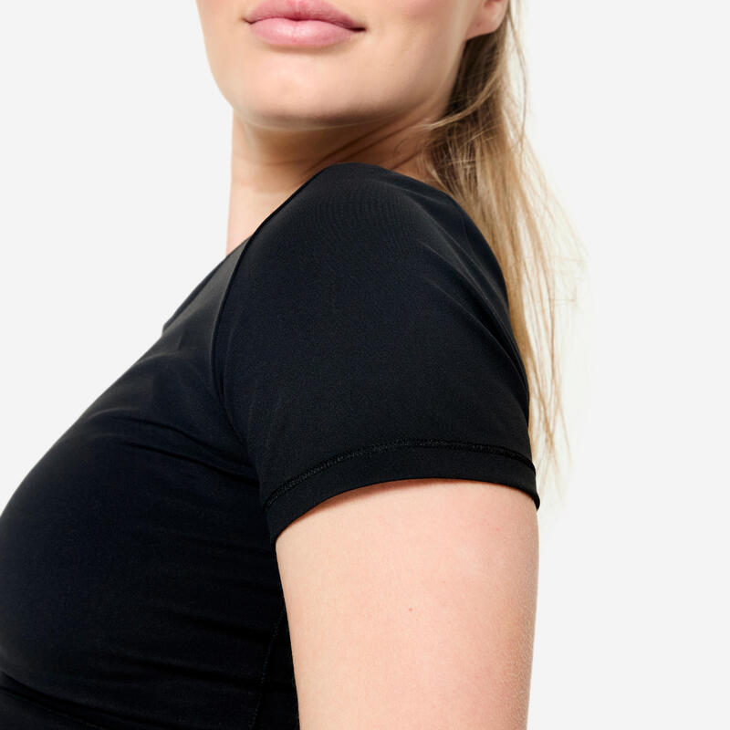 Kadın Yoga/Pilates Tişörtü - Siyah