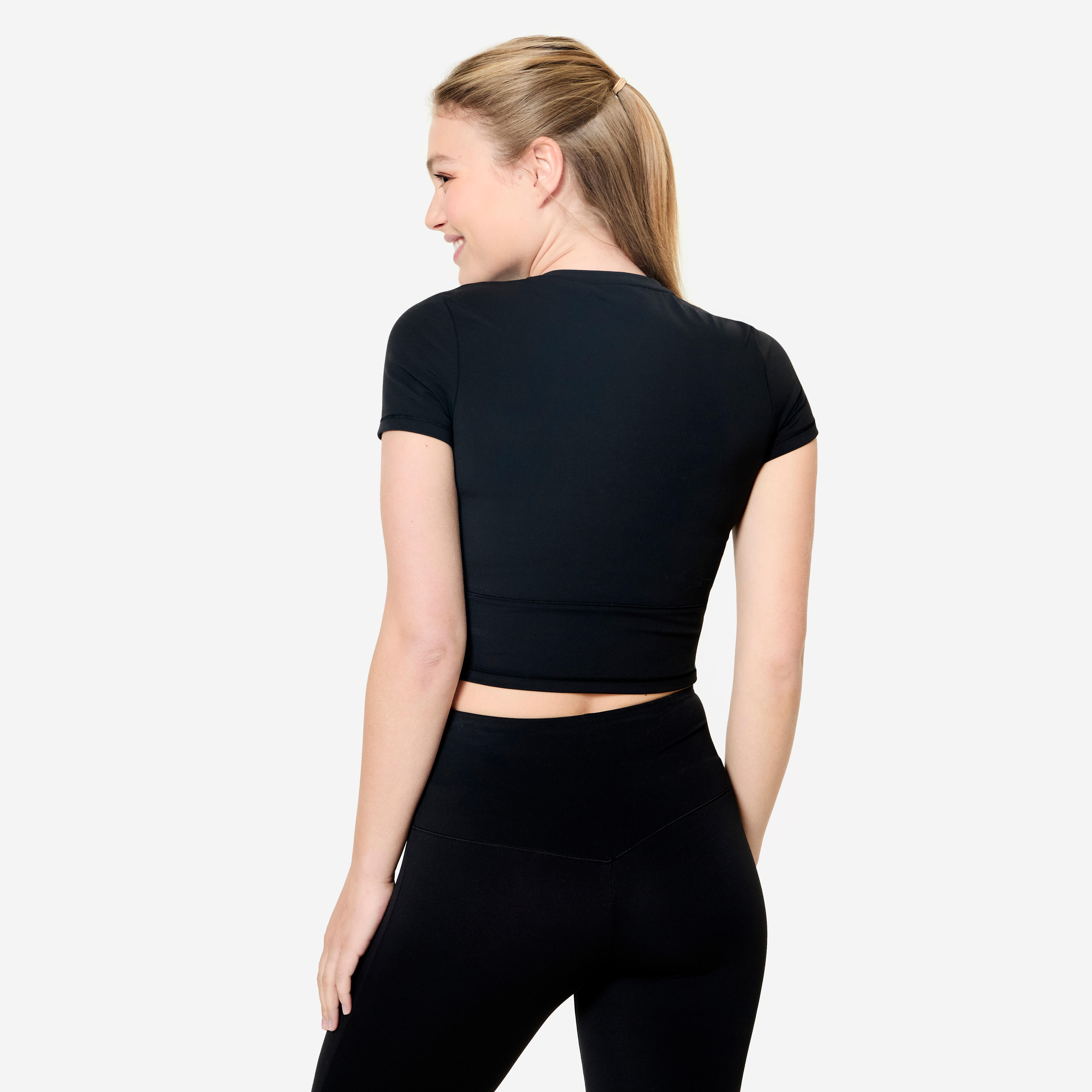 Yoga and Pilates Soft and Stretch T-Shirt, Breathe - DOMYOS