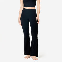 Legging flare de yoga et Pilates extensible et doux, Breathe noir