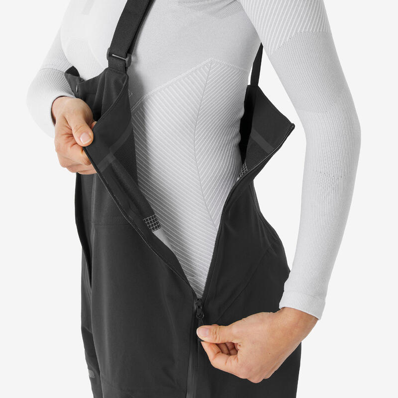 Pantalon schi freeride impermeabil FR900 negru damă 