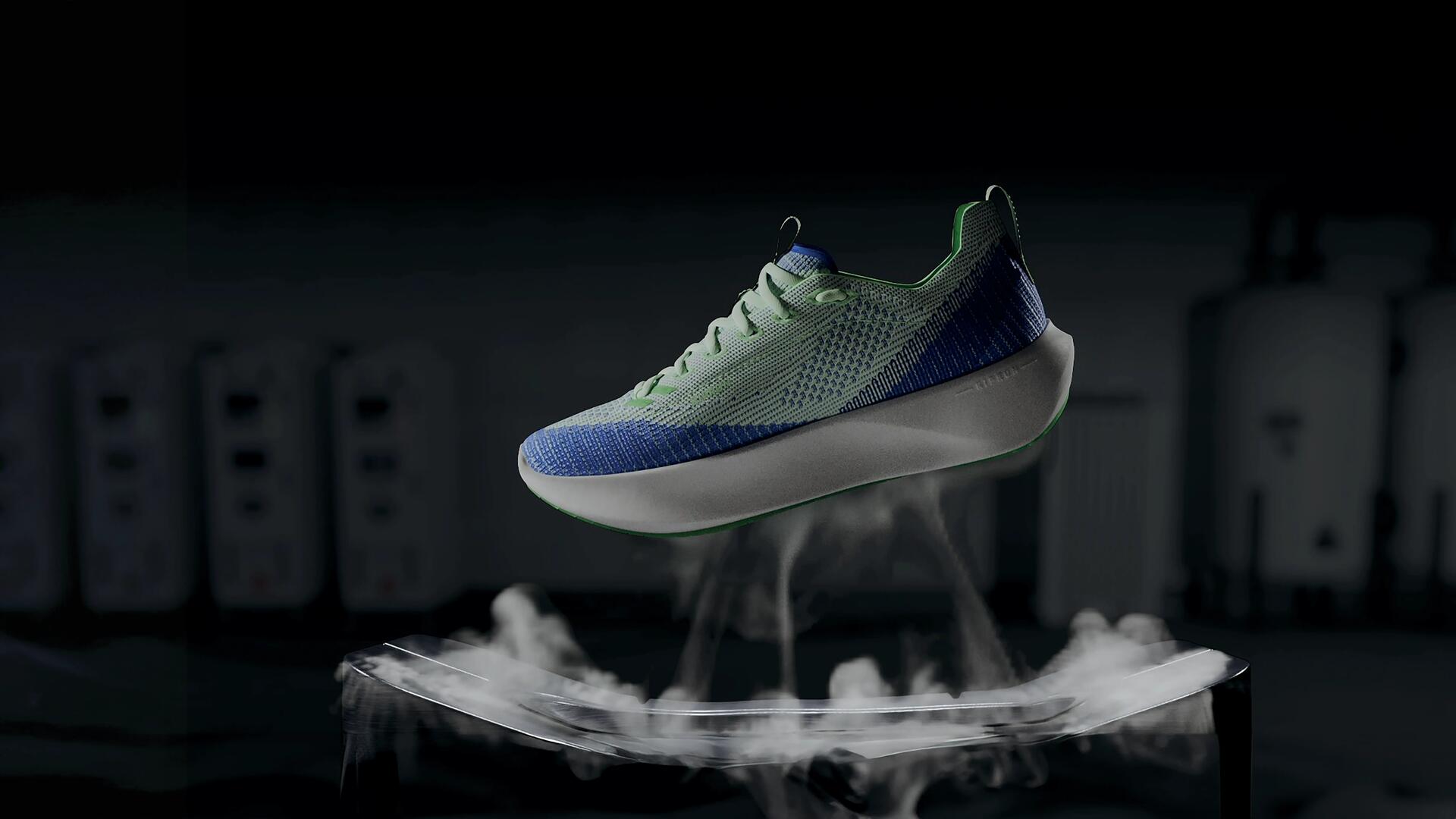 Man running on a road