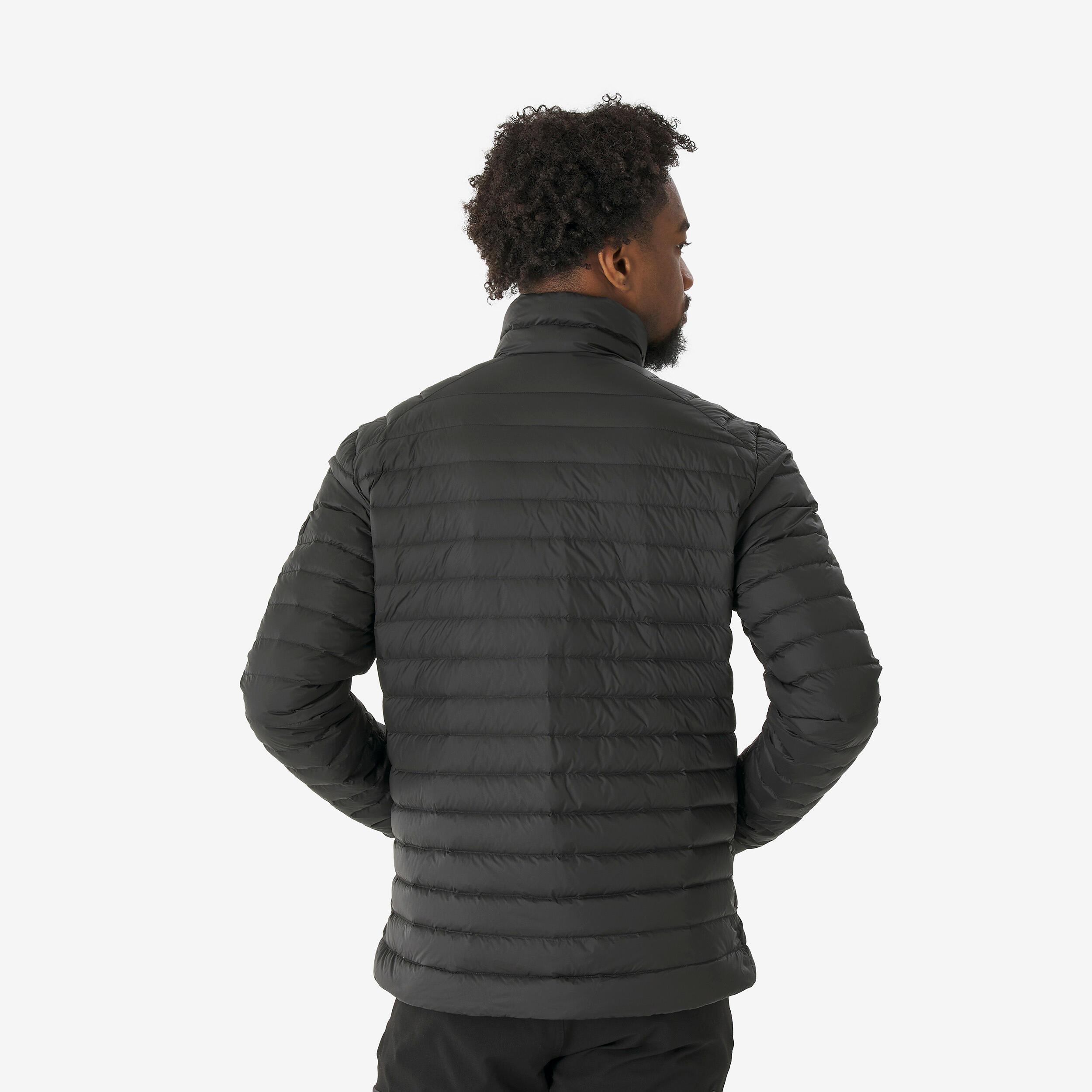 Men’s recycled trekking down jacket -3°C, MT100 - Black