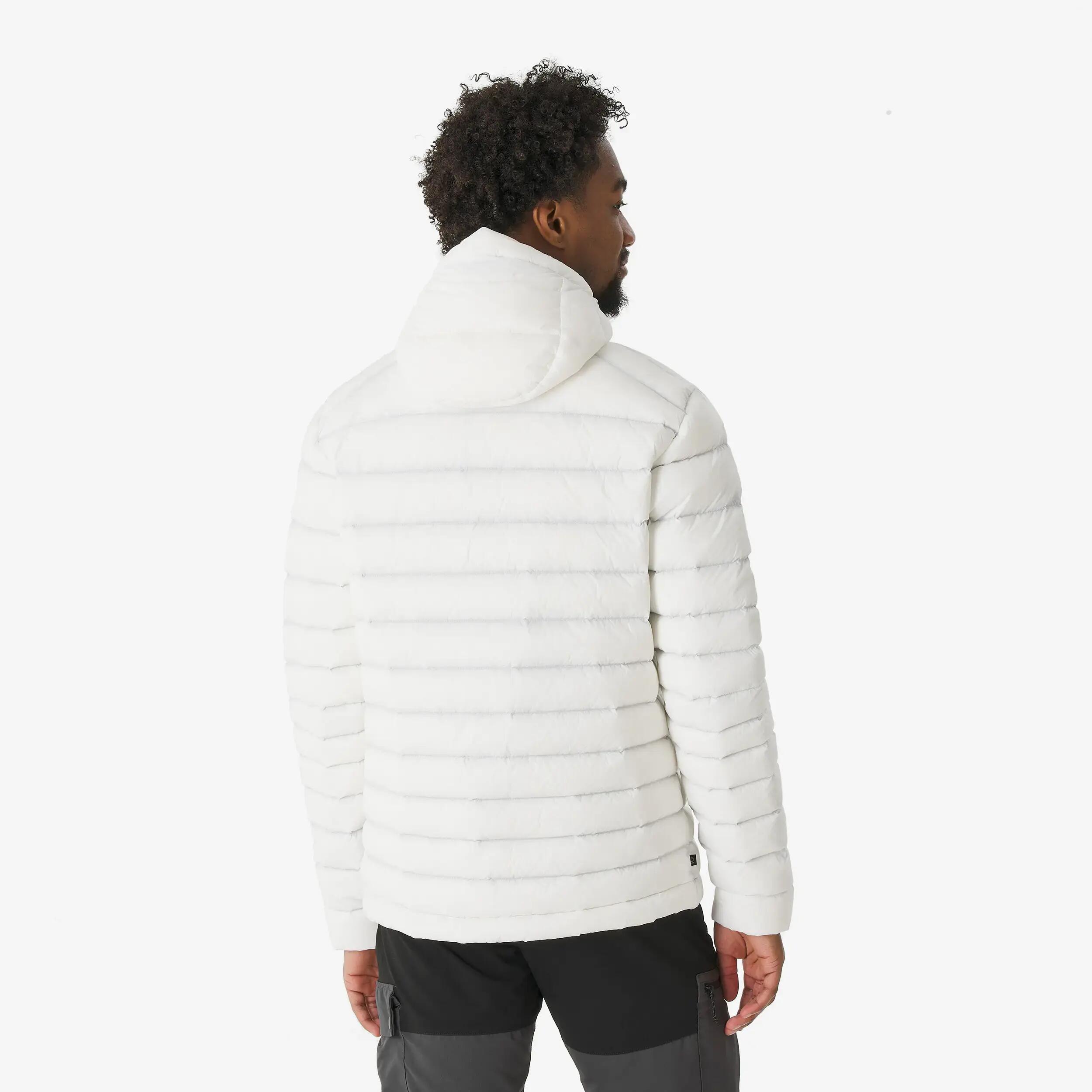 Men Puffer Down Jacket For Trekking.MT500 -10°C Greige -  3