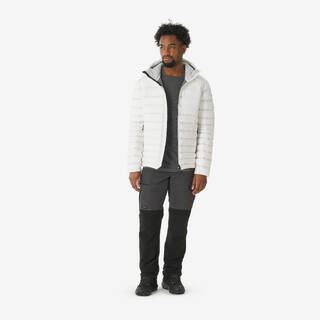 Men Puffer Down Jacket For Trekking.MT500 -10°C Greige
