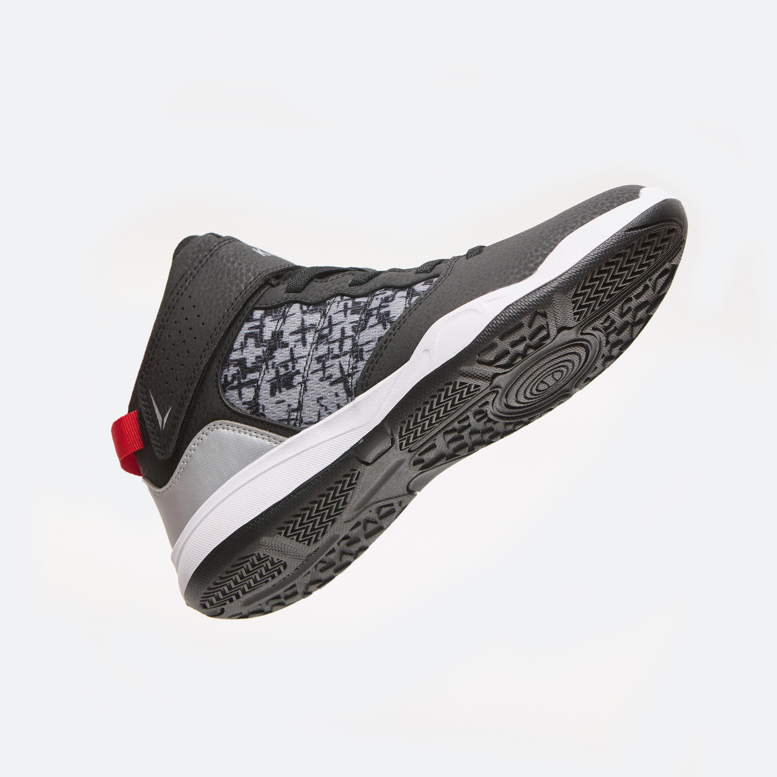 ZAPATILLAS DE BÁSQUETBOL NIÑO PRINCIPIANTE SE100 NEGRO 6/10