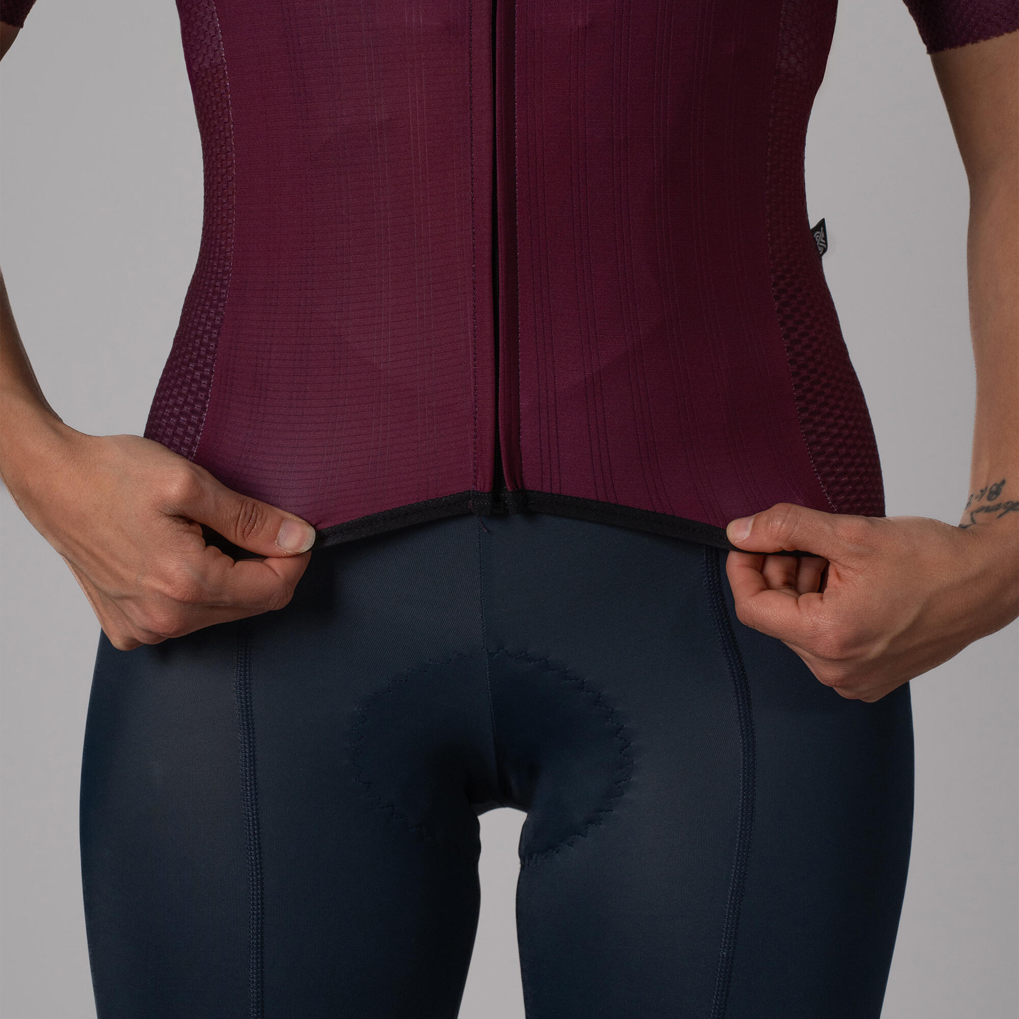 Maillot ciclismo manga corta Vestta Pro Plus Ruby burdeos 7/8