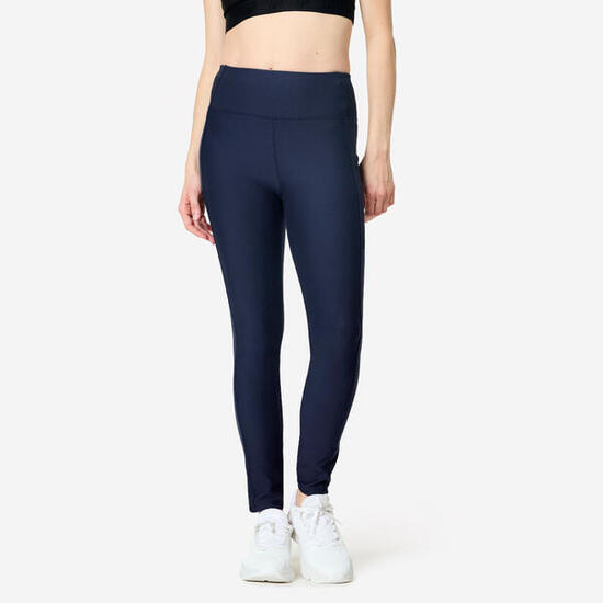 Fitness-Leggings mit Handytasche Damen, Marineblau