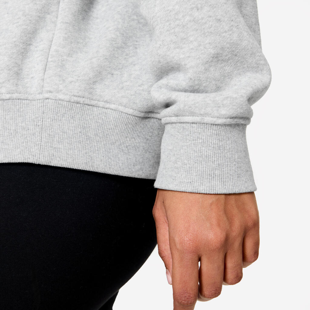 Sweatshirt Damen Baumwolle - salbeigrün 