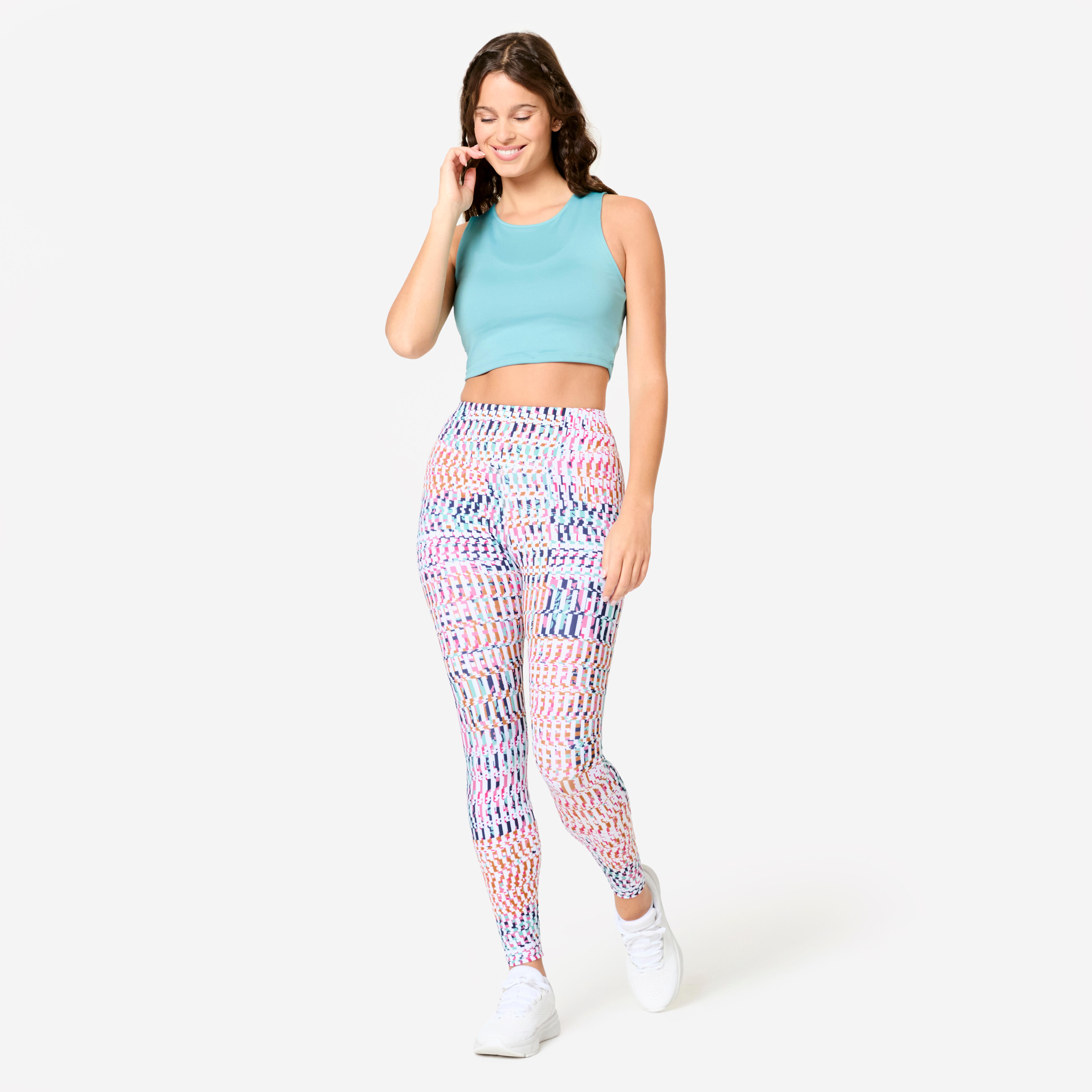Women's High-Waisted Fitness Cardio Leggings - Print