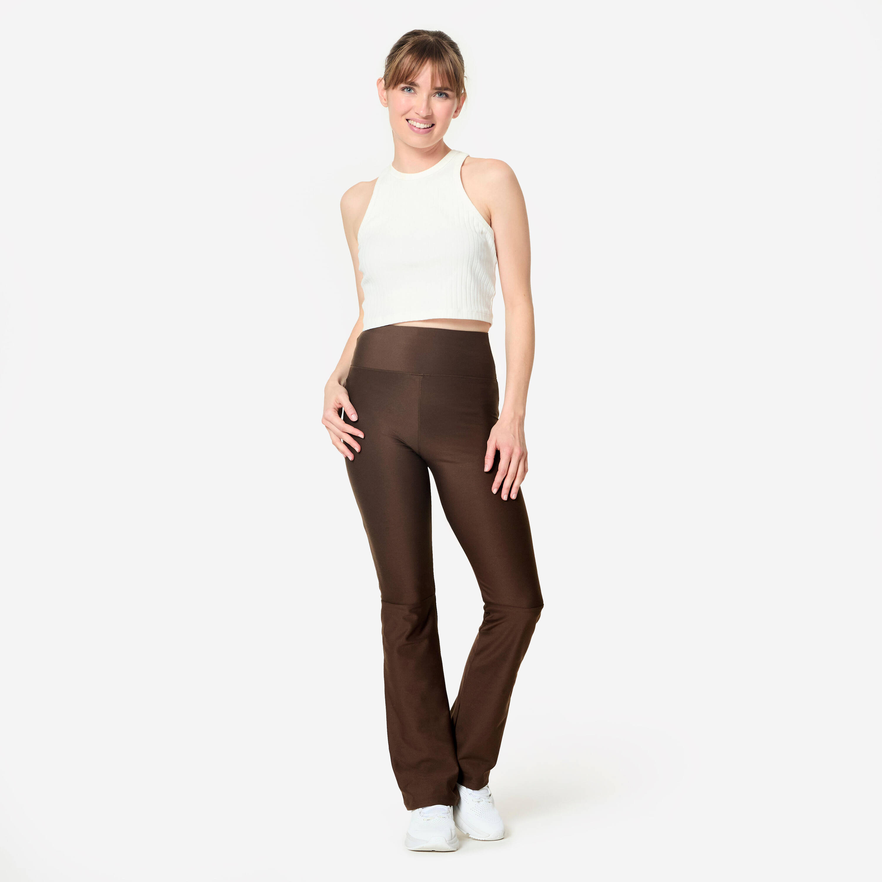 Women's Fitness Straight-Leg Leggings - Brown -  3