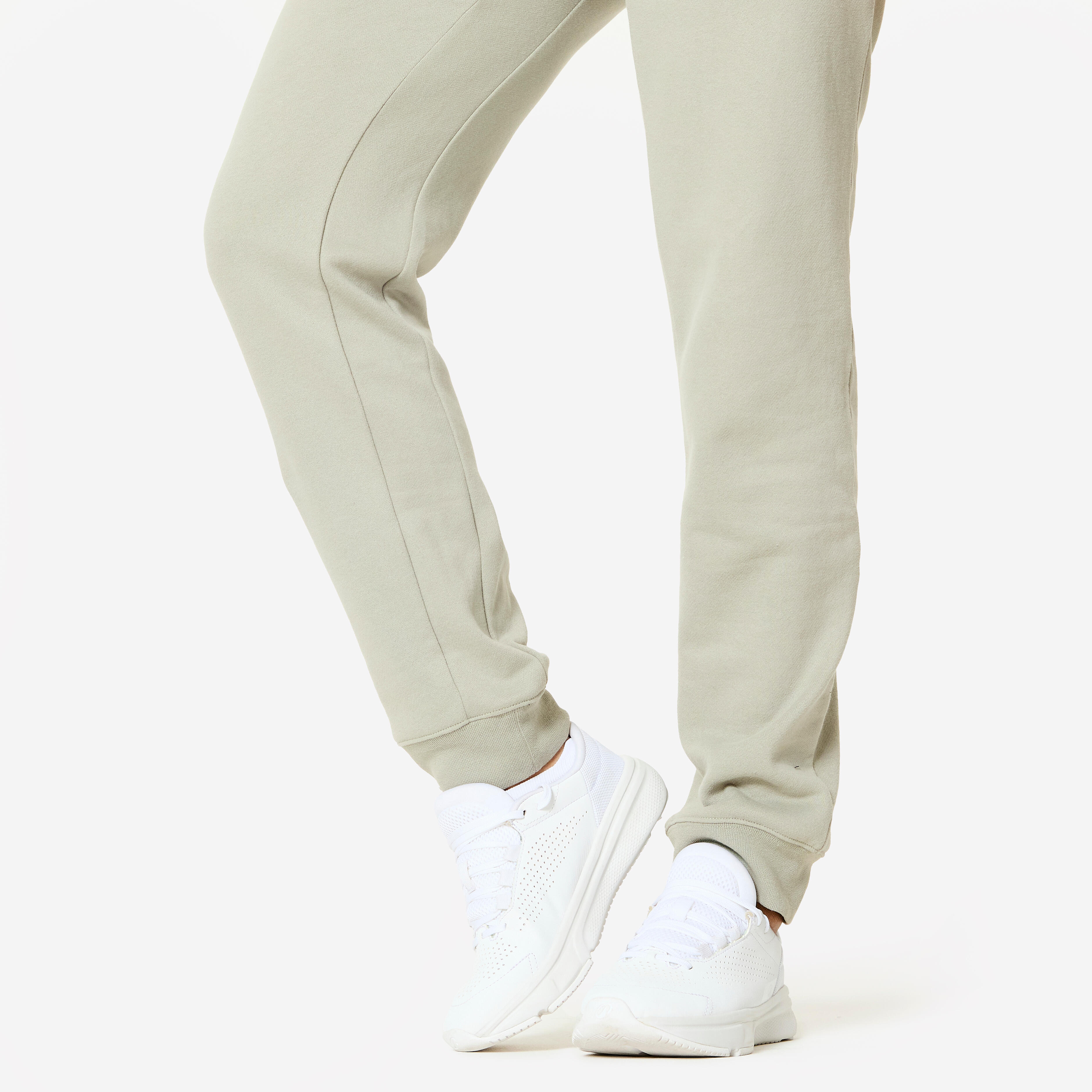 Pantalon en coton ouaté à coupe ajustée femme - DOMYOS