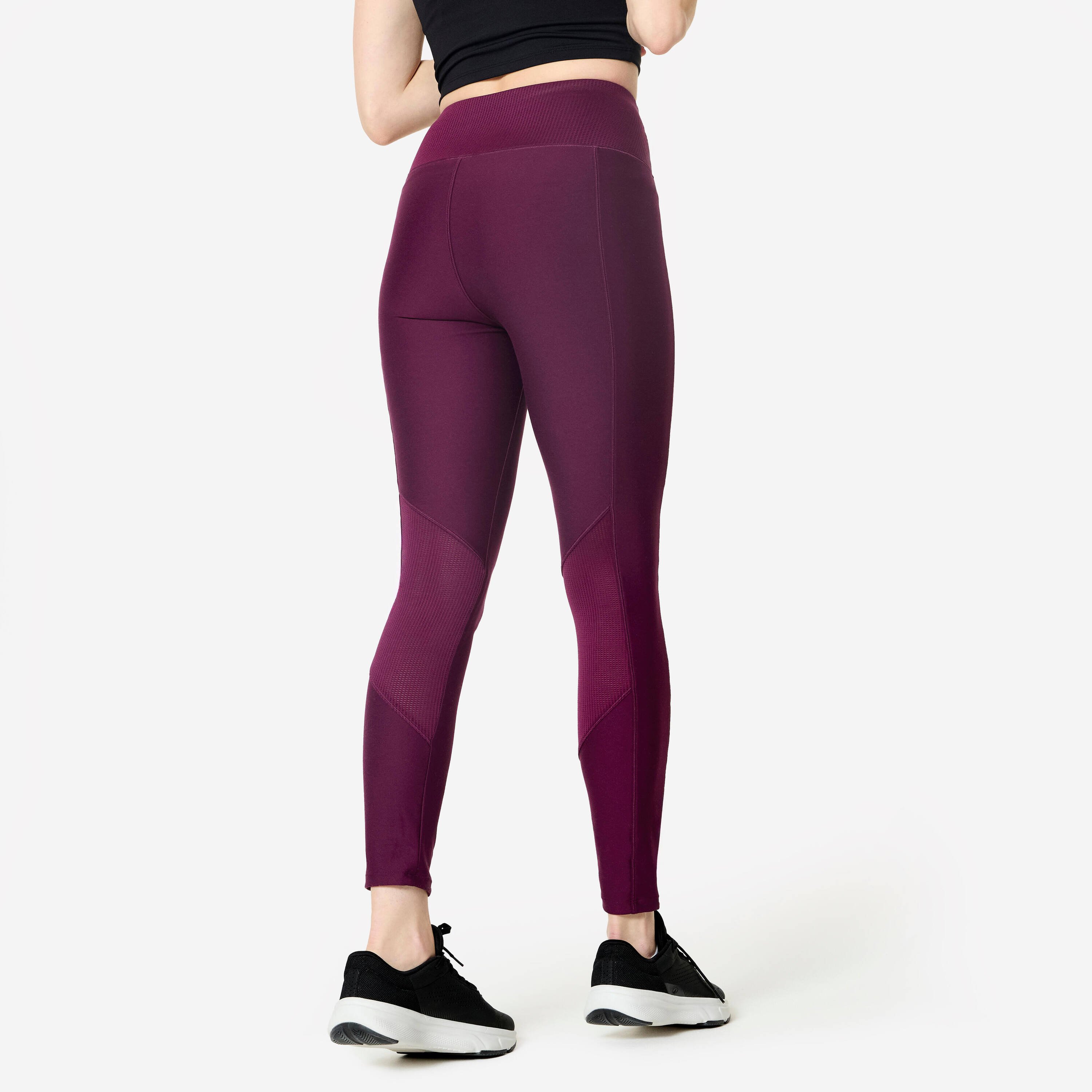 Women's Fitness Leggings with Phone Pocket - Dark Purple -  4