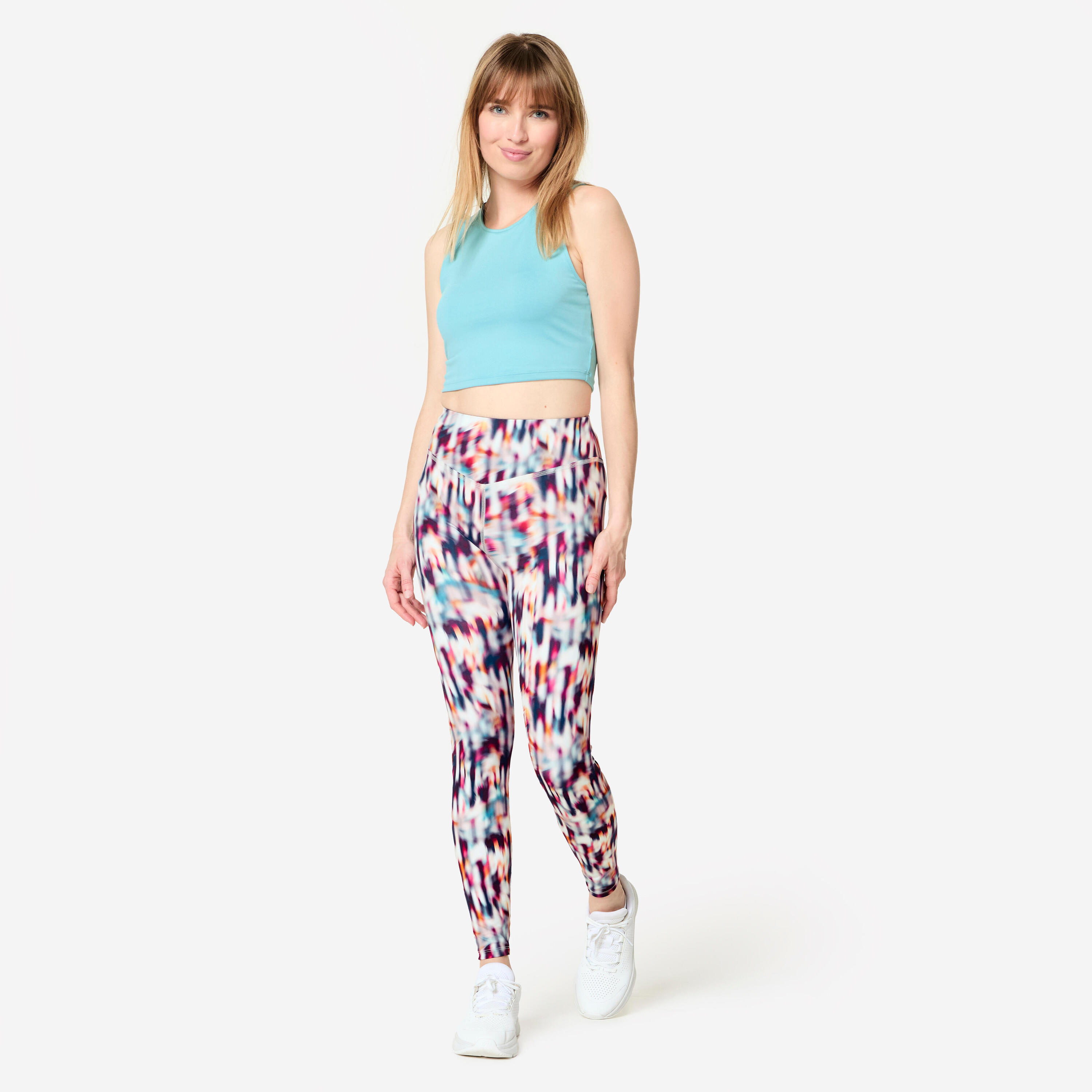 Women's High-Waisted Cardio Fitness Leggings - Beige 2/6