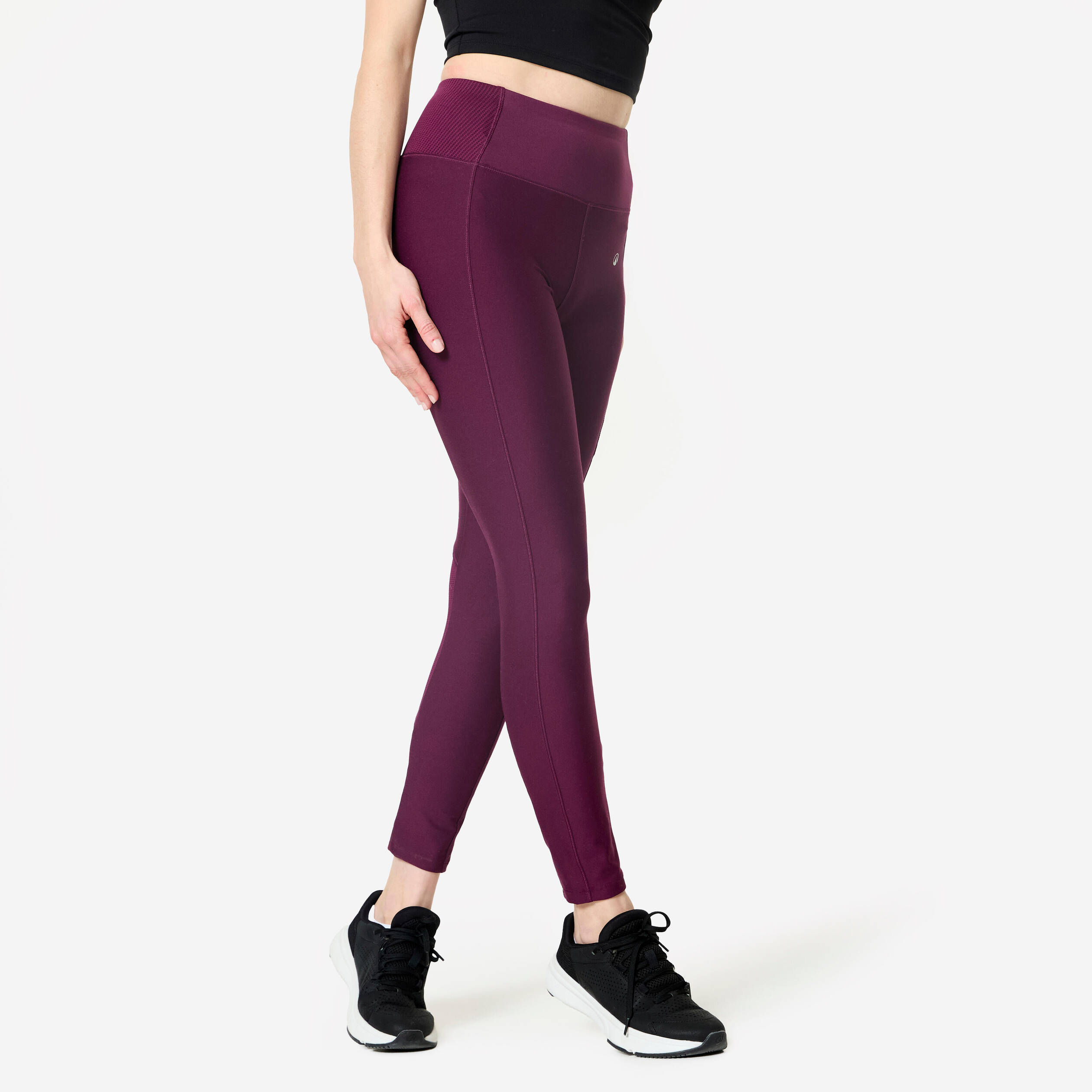 Women's Fitness Leggings with Phone Pocket - Dark Purple