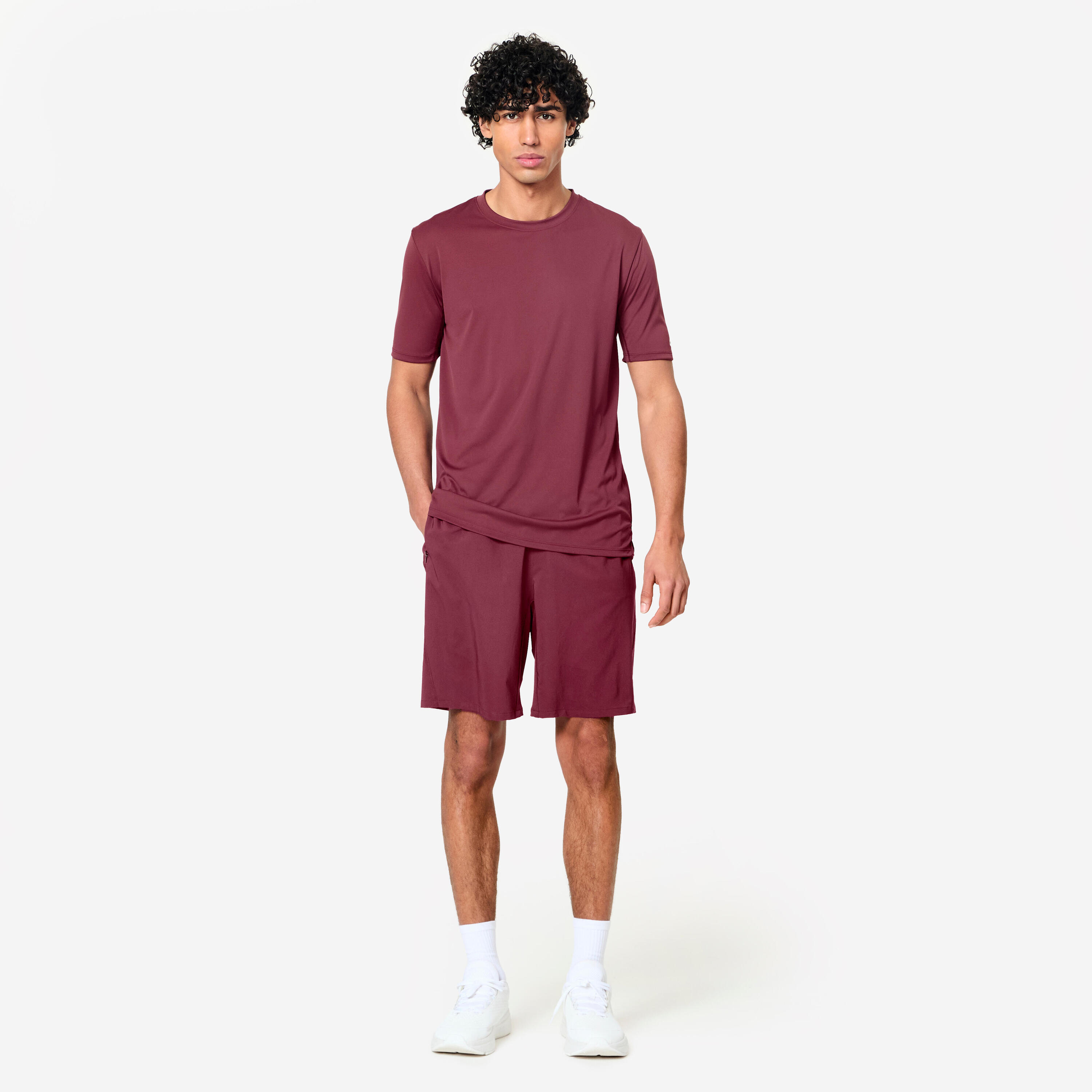 Short de sport respirant avec poches zippées homme 2/6