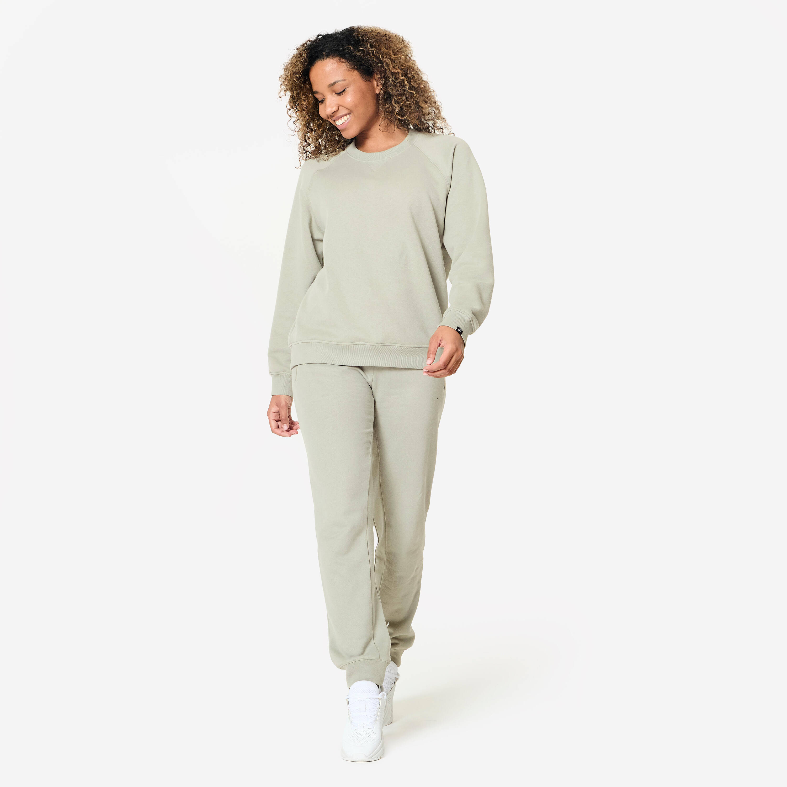 Fitness Slim-Fit Fleece Bottoms - Sage Green -  3