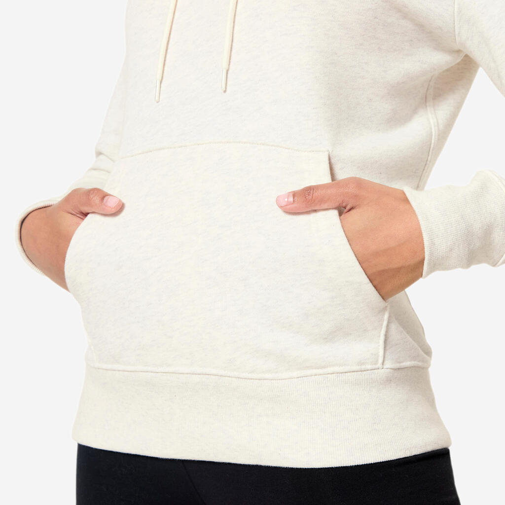 Women's Long Fitness Hoodie - Grey
