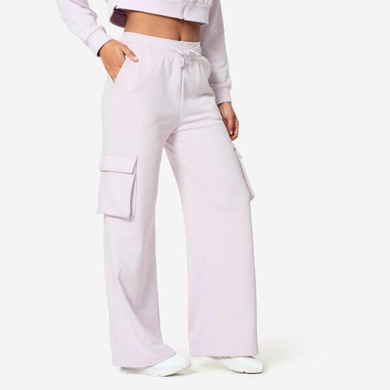Pantalon cargo femme - parme