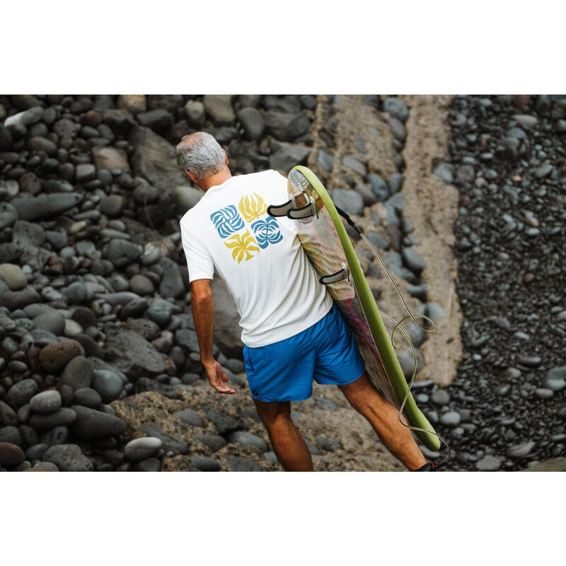 Boardshort surf 100 Court 15" Homme - Hendaia pockets Bleu lavande