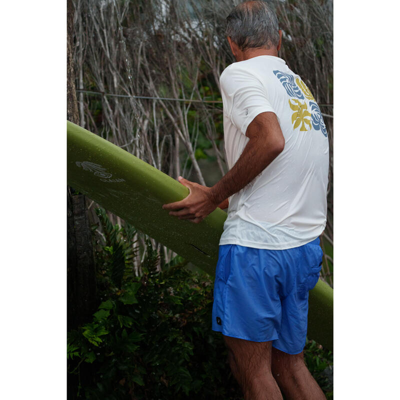 Boardshort surf 100 Court 15" Homme - Hendaia pockets Bleu lavande