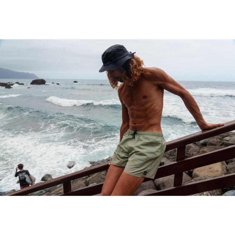 Boardshort surf 100 Court 15" Homme - Hendaia pockets Khaki