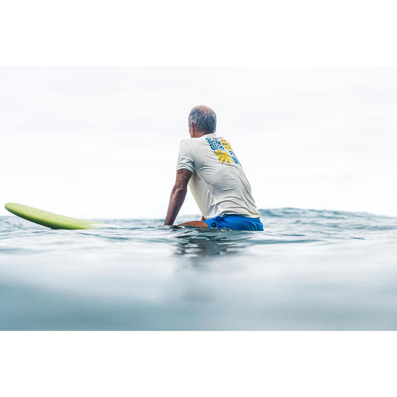 Calções de banho de surf 100 Curtos 15" Homem - Hendaia pockets Azul lavanda