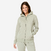 Sweat zippé fitness fen molleton femme, vert sauge