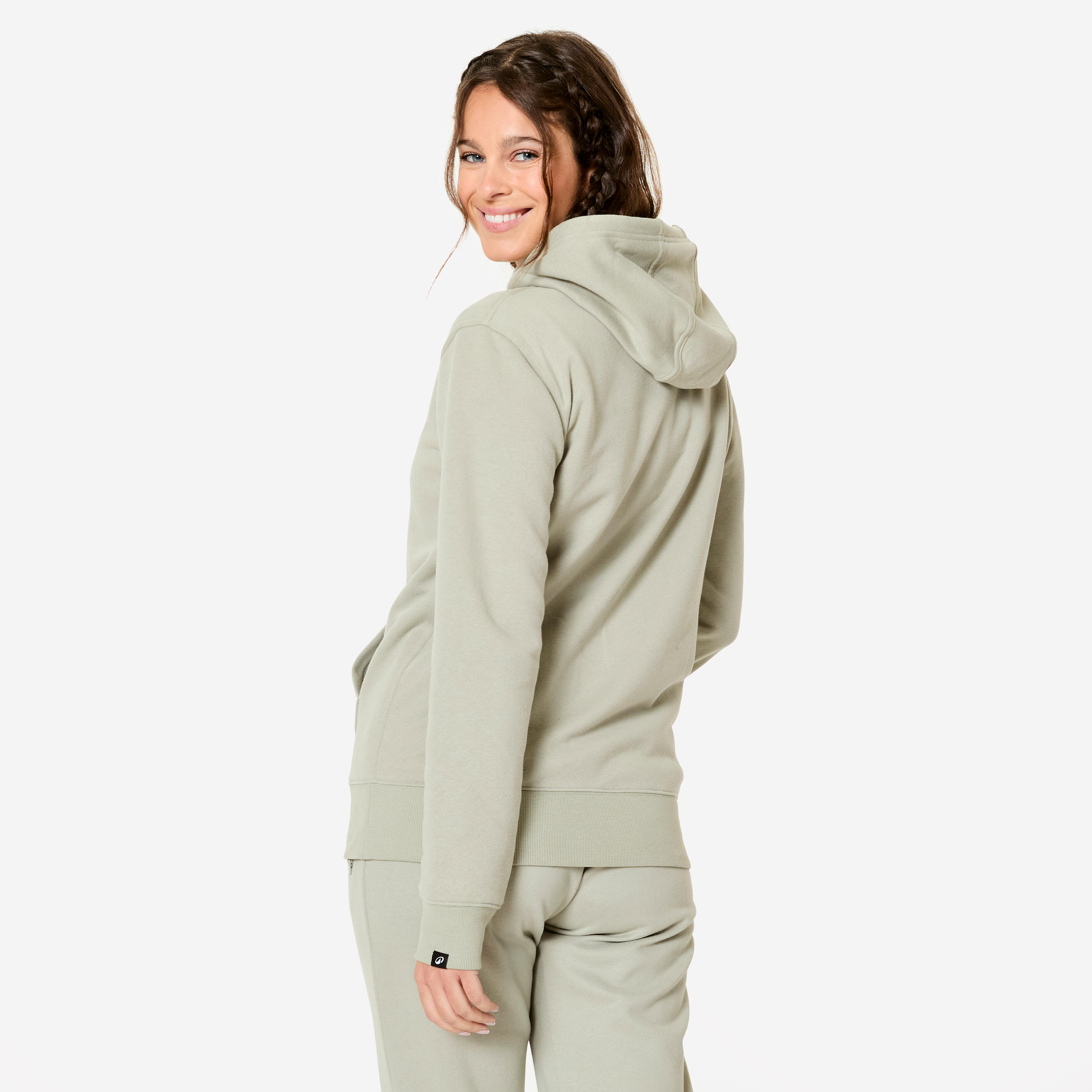 Women’s Zip-Up Fitness Fleece Sweatshirt - DOMYOS
