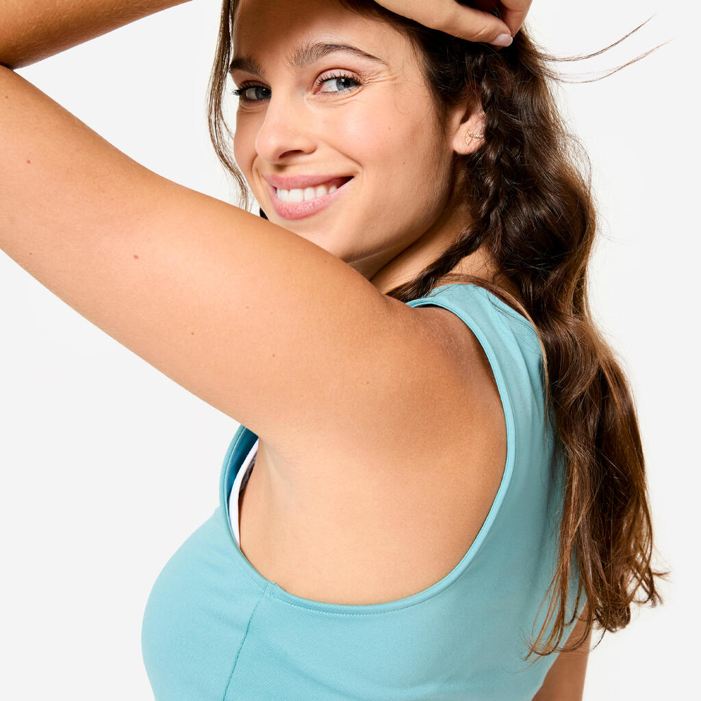 Women's Fitness Cropped Tank Top - Blue
