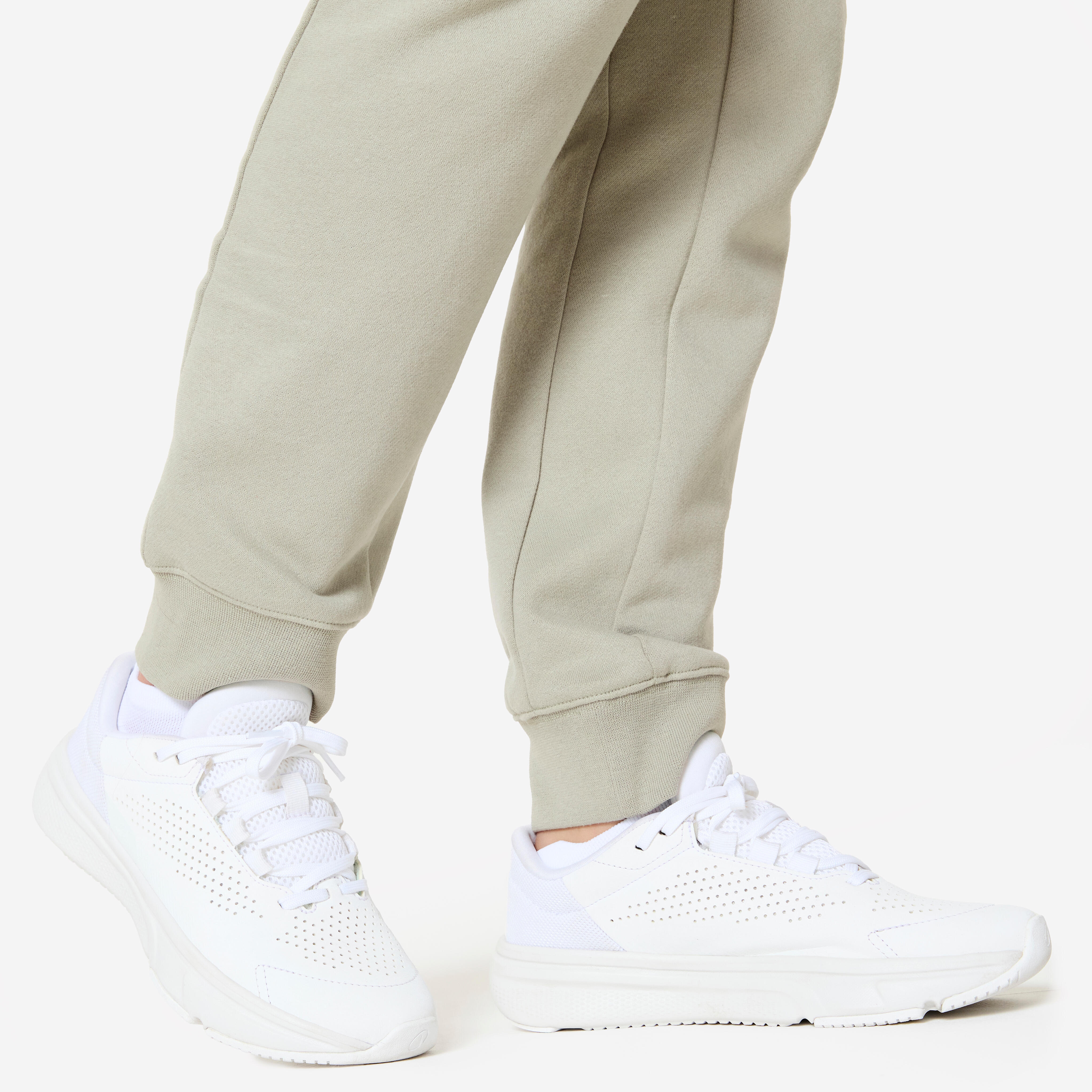 Pantalon en coton ouaté à coupe ajustée femme - DOMYOS
