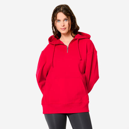 Bluza z kapturem damska Domyos Gym & Pilates Oversize