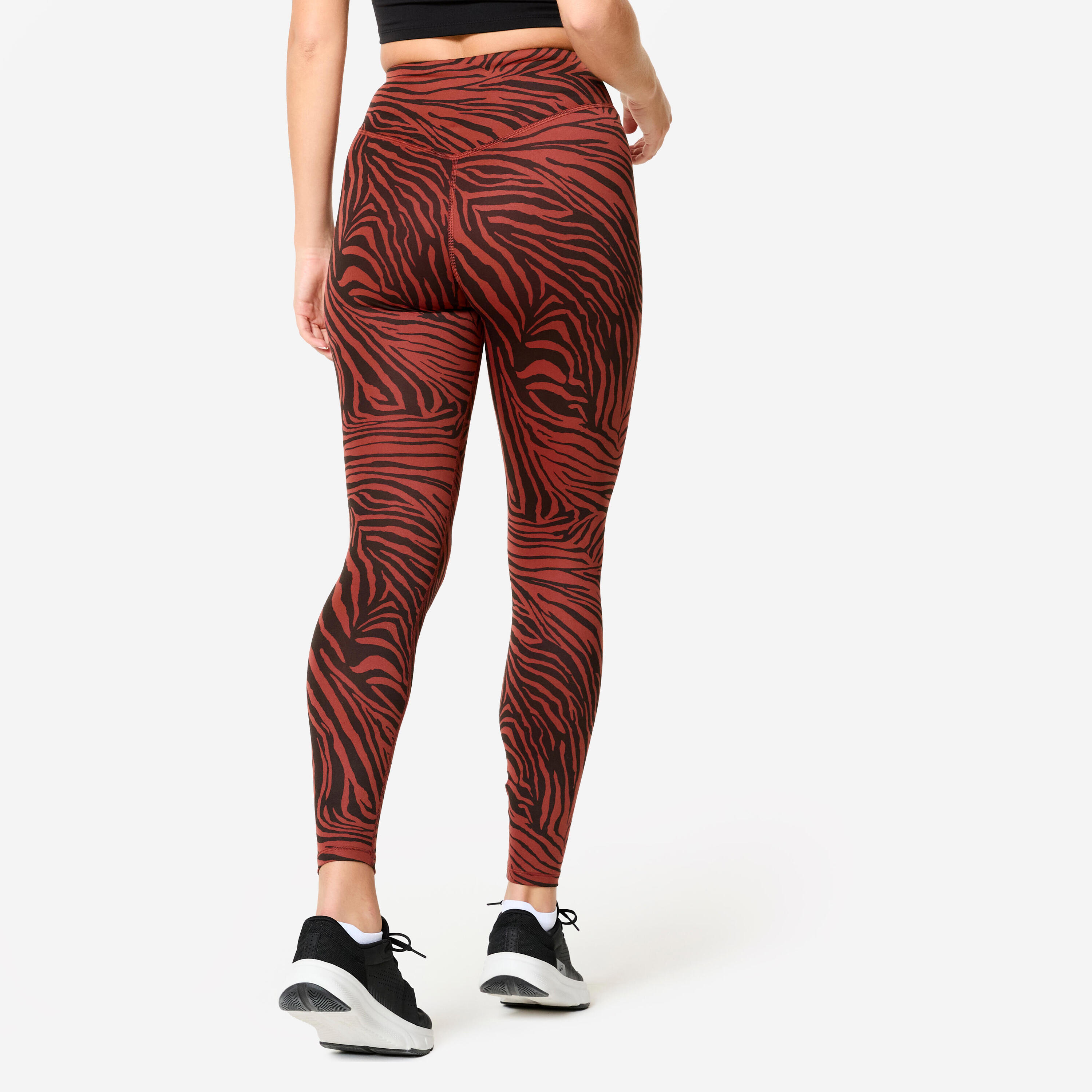 Leggings Damen hoher Taillenbund - braun  3/7