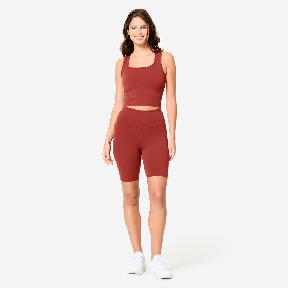 Legginsy krótkie fitness damskie Domyos