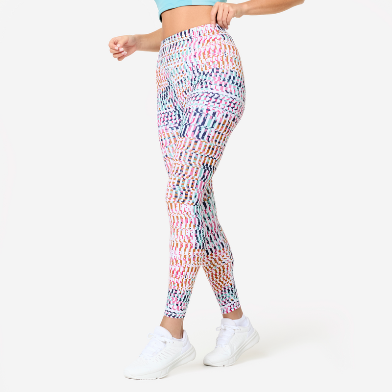 Decathlon Legging Taille Haute Femme Legging Taille Haute Fitness Cardio  Femme Imprimé Pour Les Clubs