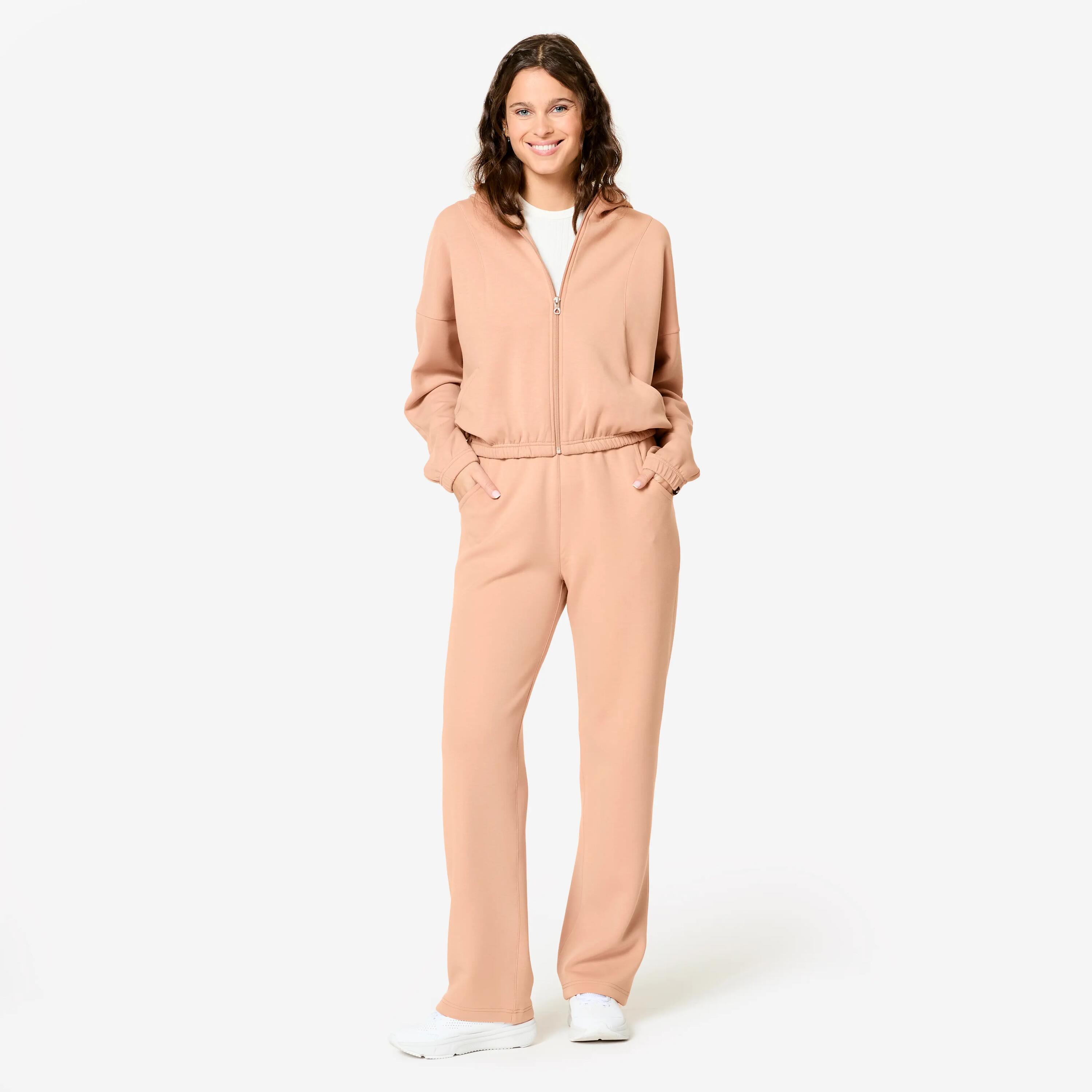 Pantalon de trening confortabil regular bej Damă 9/11