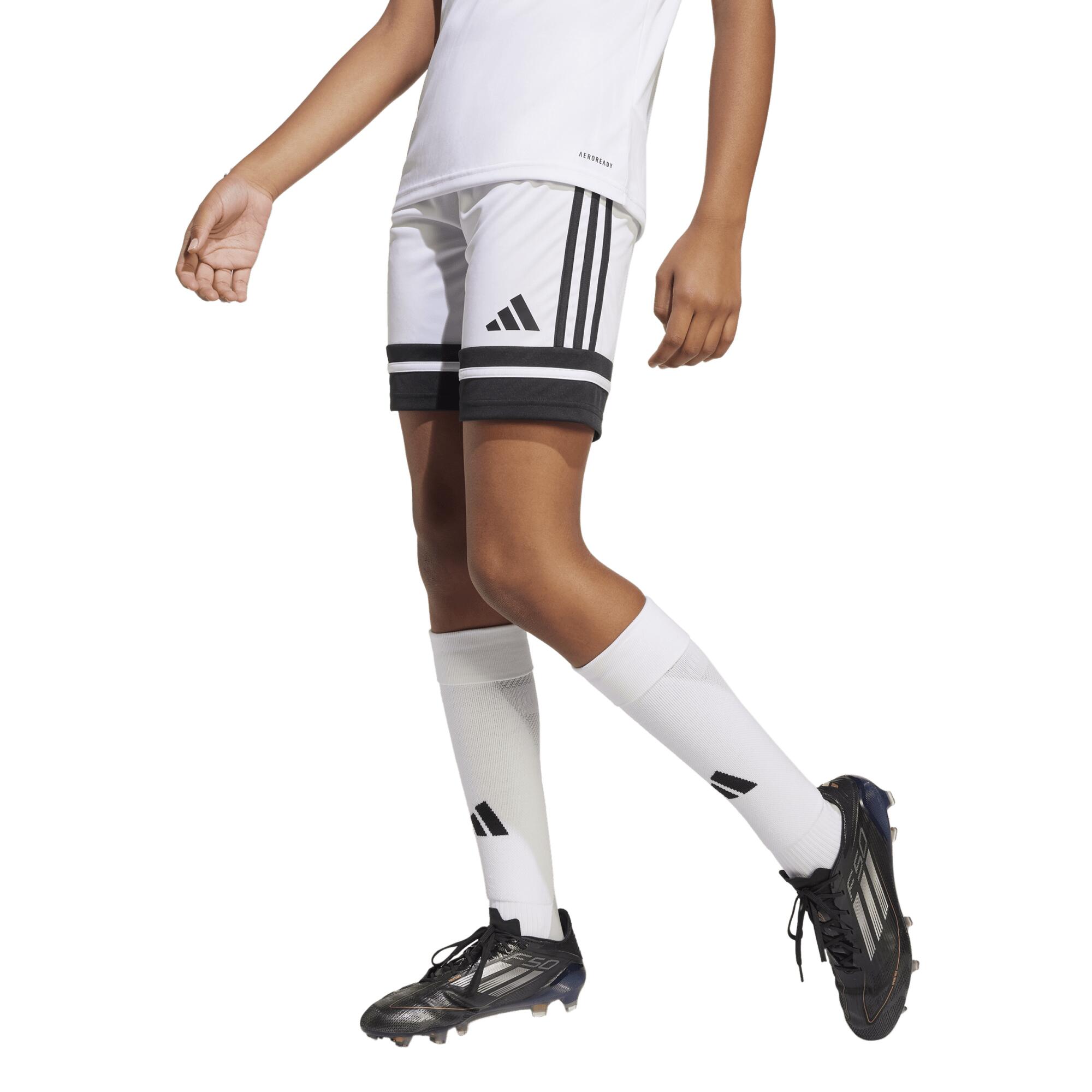 Pantaloncini calcio bambino ADIDAS SQUADRA bianco nero 2/3