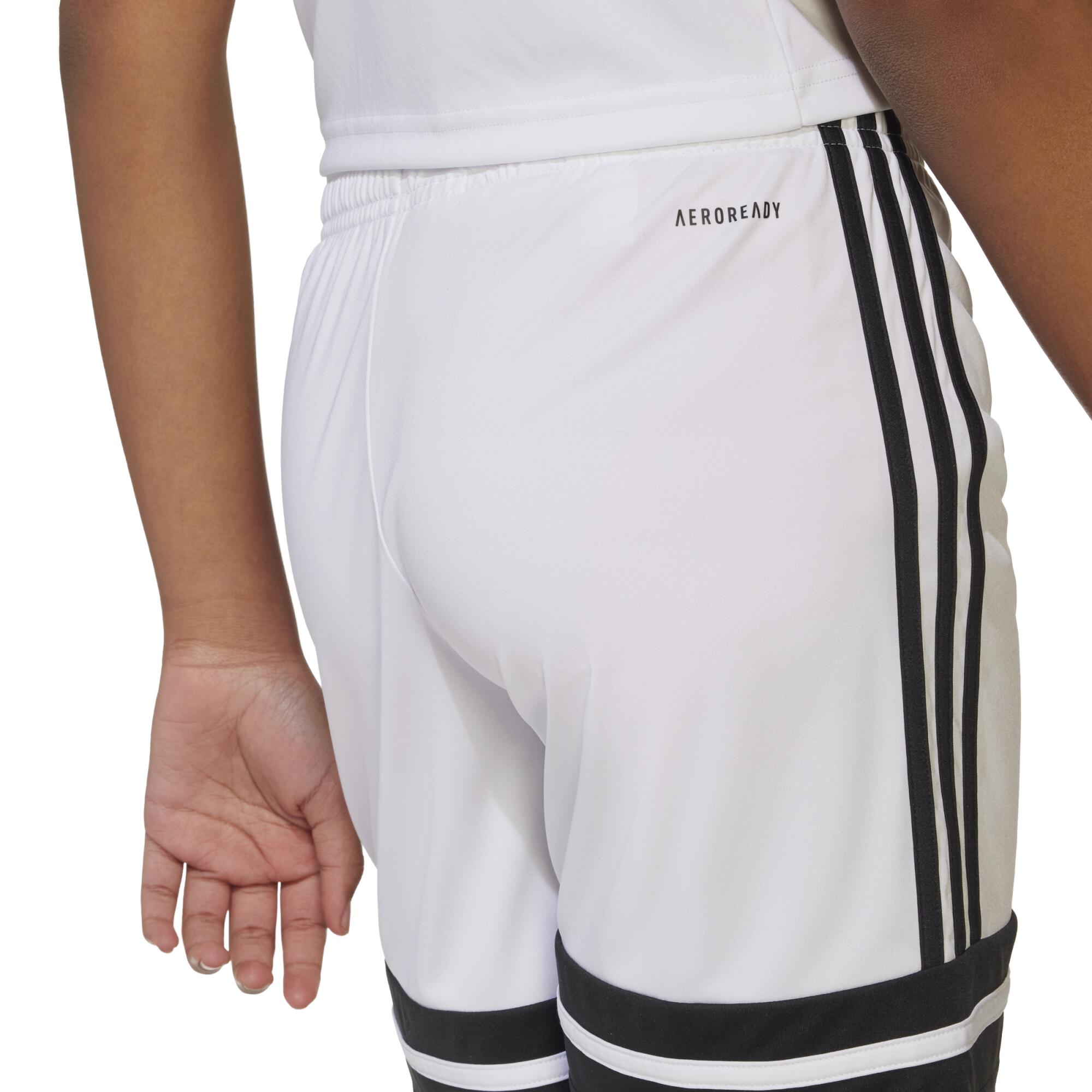 Pantaloncini calcio bambino ADIDAS SQUADRA bianco nero 3/3