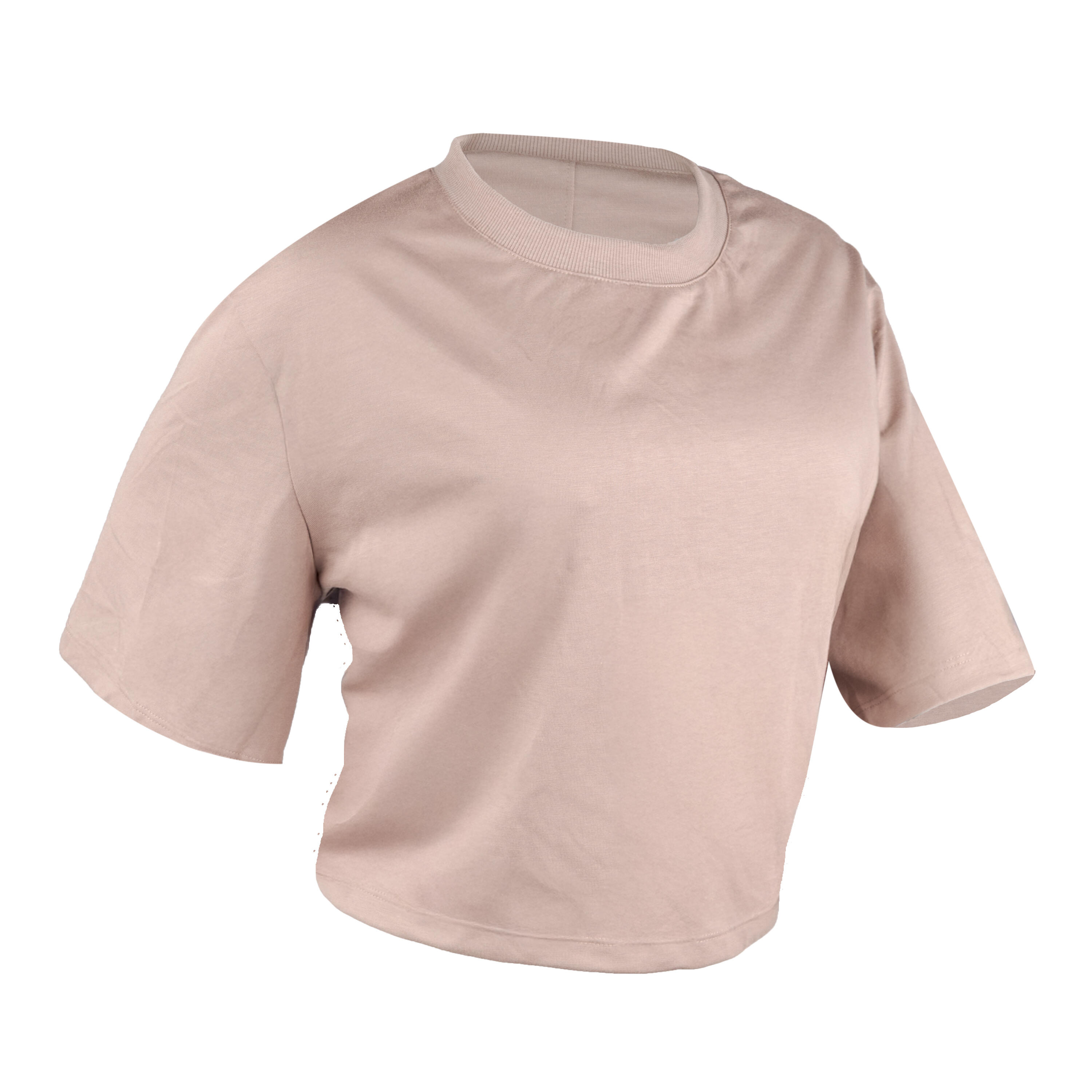 Women's Cropped T-Shirt - Brown