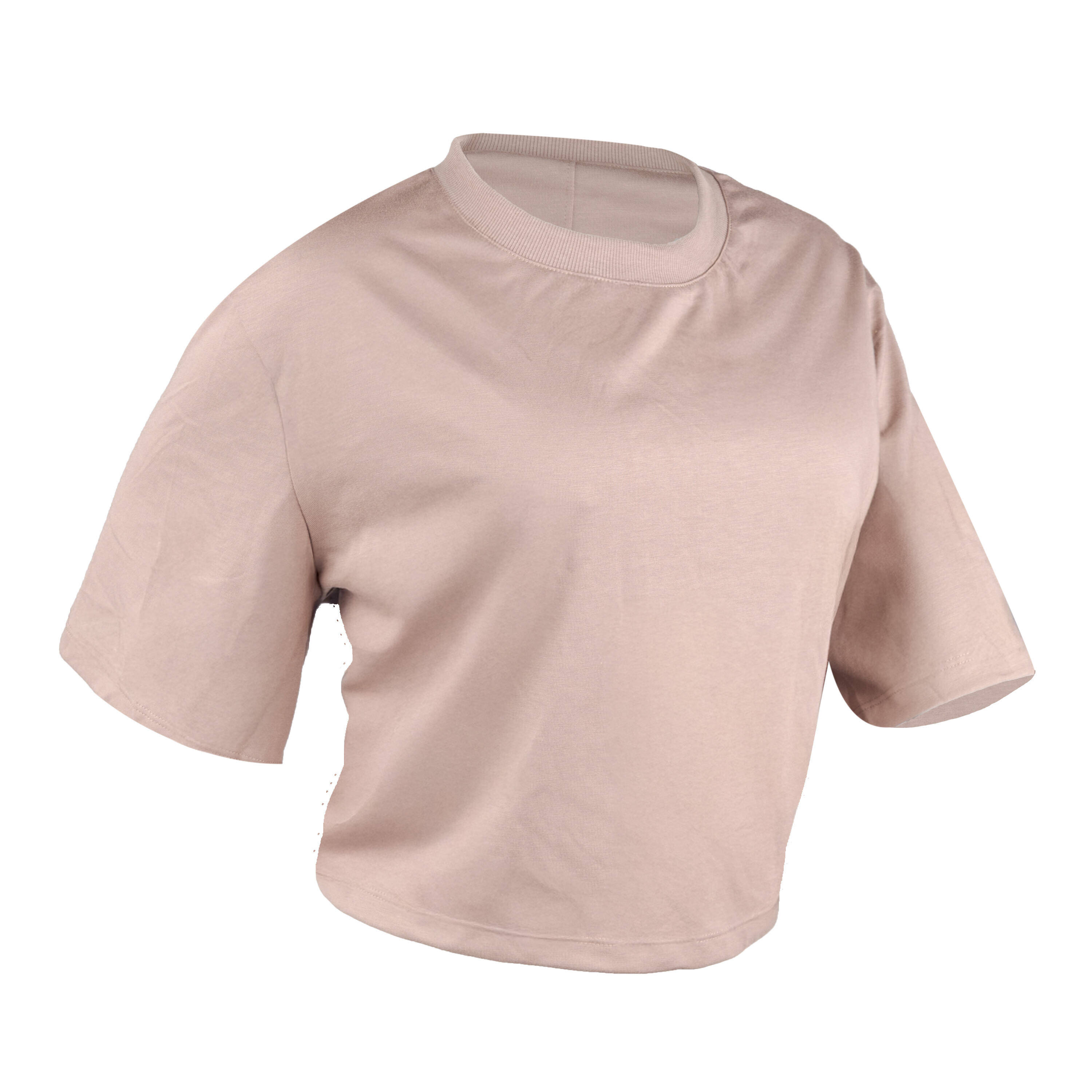 Women's Cropped T-Shirt - Brown -  2