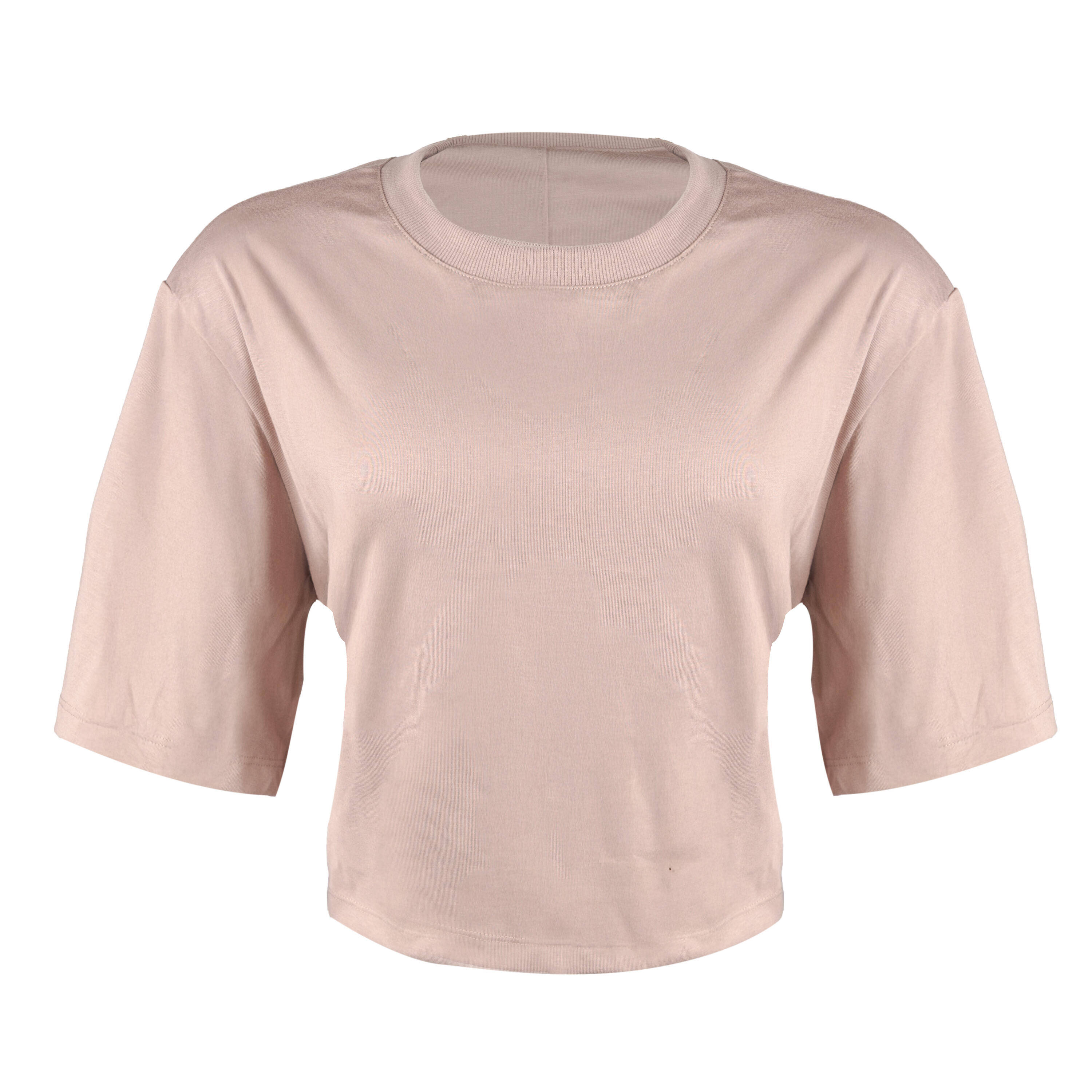 Women's Cropped T-Shirt - Brown -  1