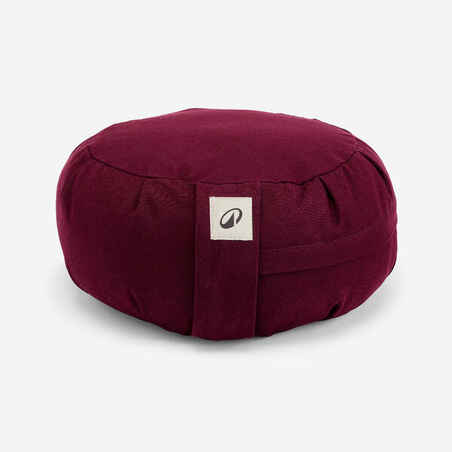 Yoga & Meditation Round Zafu Cushion - Burgundy
