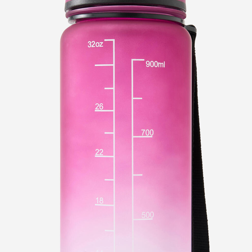 Fitness Bottle Motivation 1 L - Raspberry